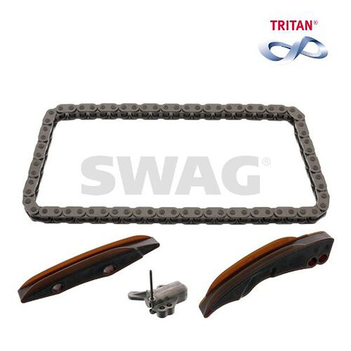 Swag 20949529 Eksantrik Zincir Seti Alt Zincir 2Xkızak Gerıcı BMW N47 B37 Da15 B47 D20B Mini N47 C16 A N47 C20 A Üst Yuzey Kaplamalı 13528589971S1