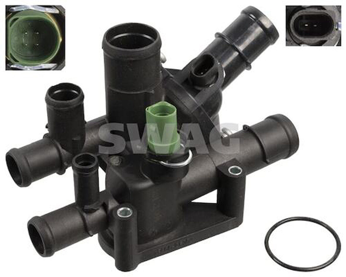 Swag 30108921 Termostat Komple 105C Otomatik Golf IV 98-06 Bora 99-05 A3 97-03 Octavia 01-11 1.6 Bfq 06A121111A