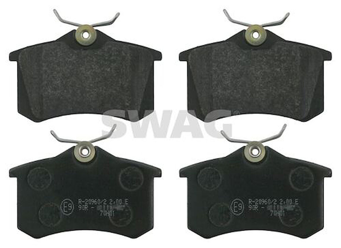 Swag 30916146 Arka Balata Megane II-Laguna-Golf III-IV-Passat III-Polo-C3-C4-P307-Audi A3-A4 87X52.9X15mm Febı 16146 1343514