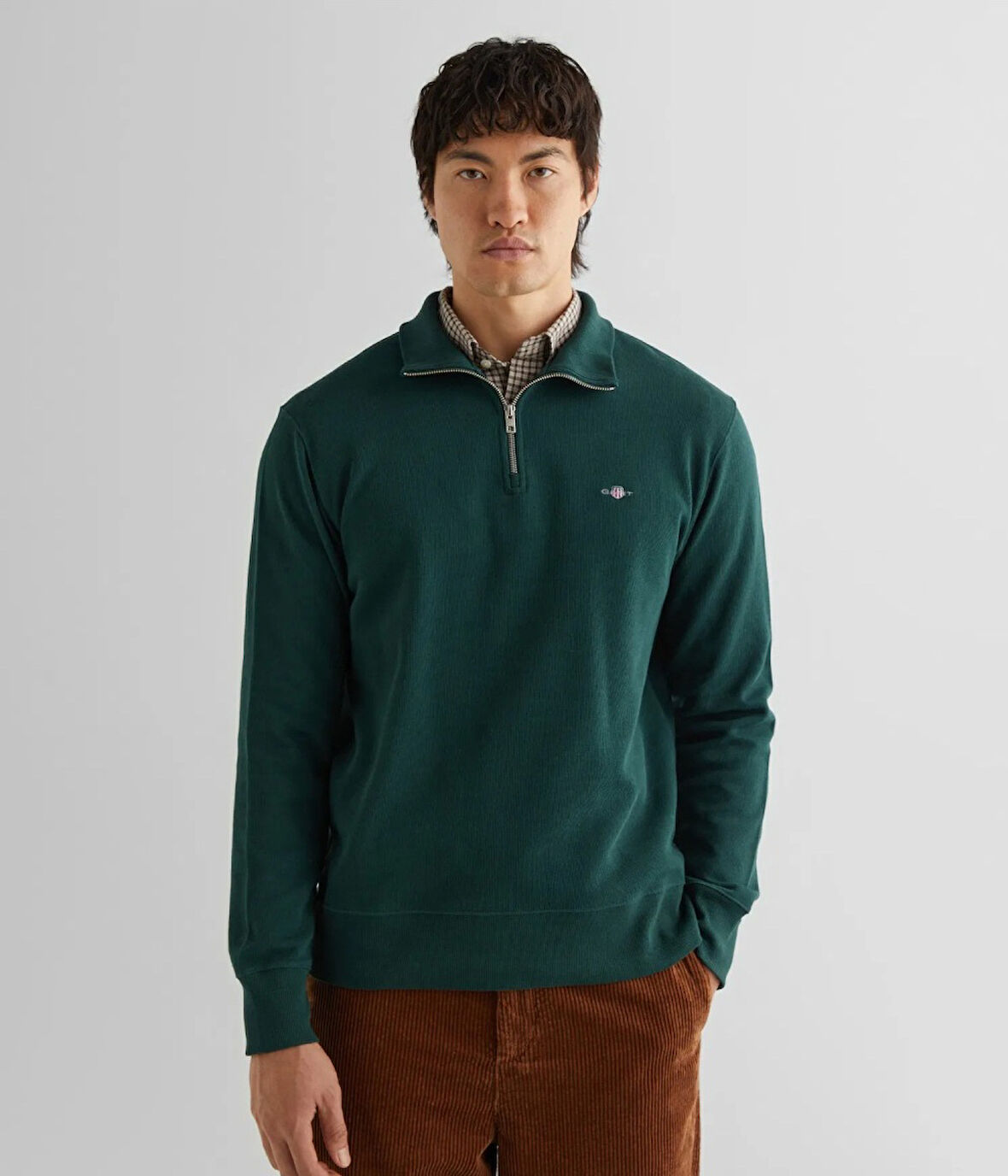 Gant Erkek Yarım Fermuar Sweatshirt