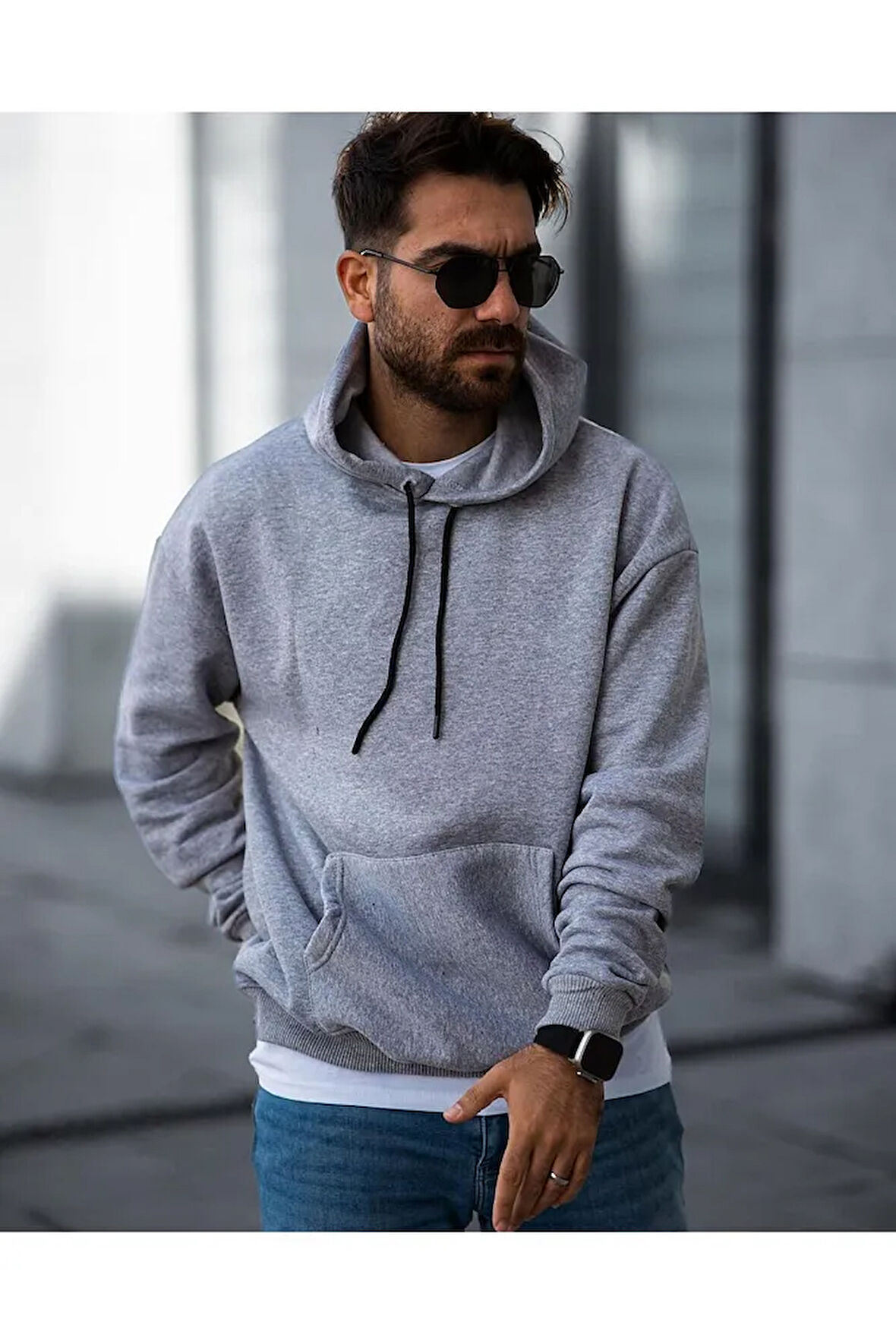  Erkek Sweatshirt Oversize 3 İplik