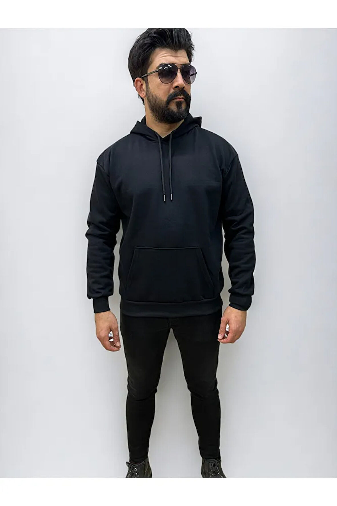  Kapşonlu Erkek Sweatshirt Oversize