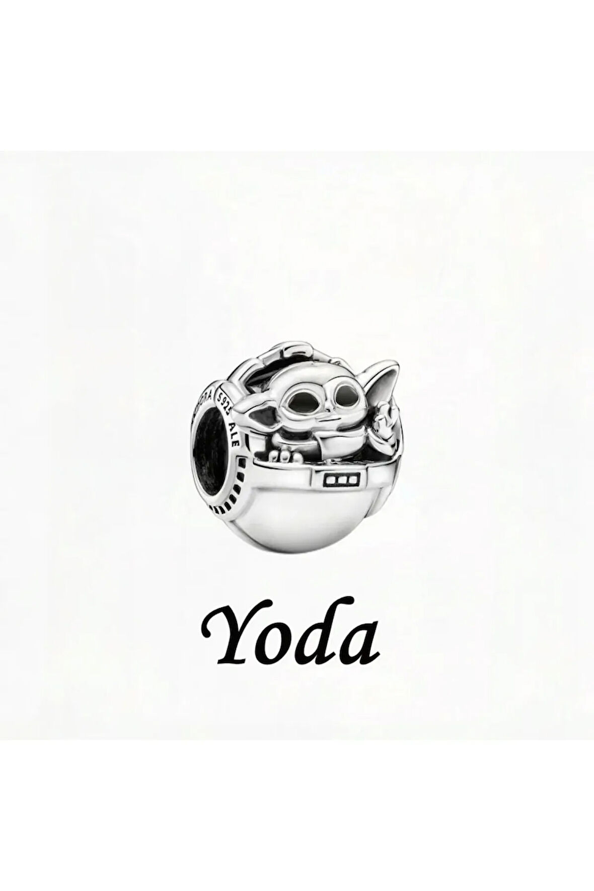 Starwars Usta Yoda Charm 925 Ayar Gümüş