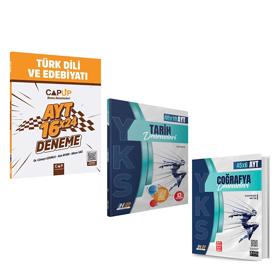 Hız ve Renk AYT Tarih Coğrafya ile Çap Yayınları Türk Dili Edebiyat Deneme Seti 3 Kitap