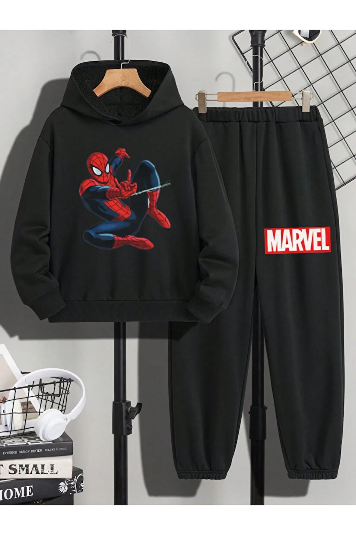 Spiderman Baskılı Erkek Çocuk Eşofman Takımı 2 İplik Şardonlu