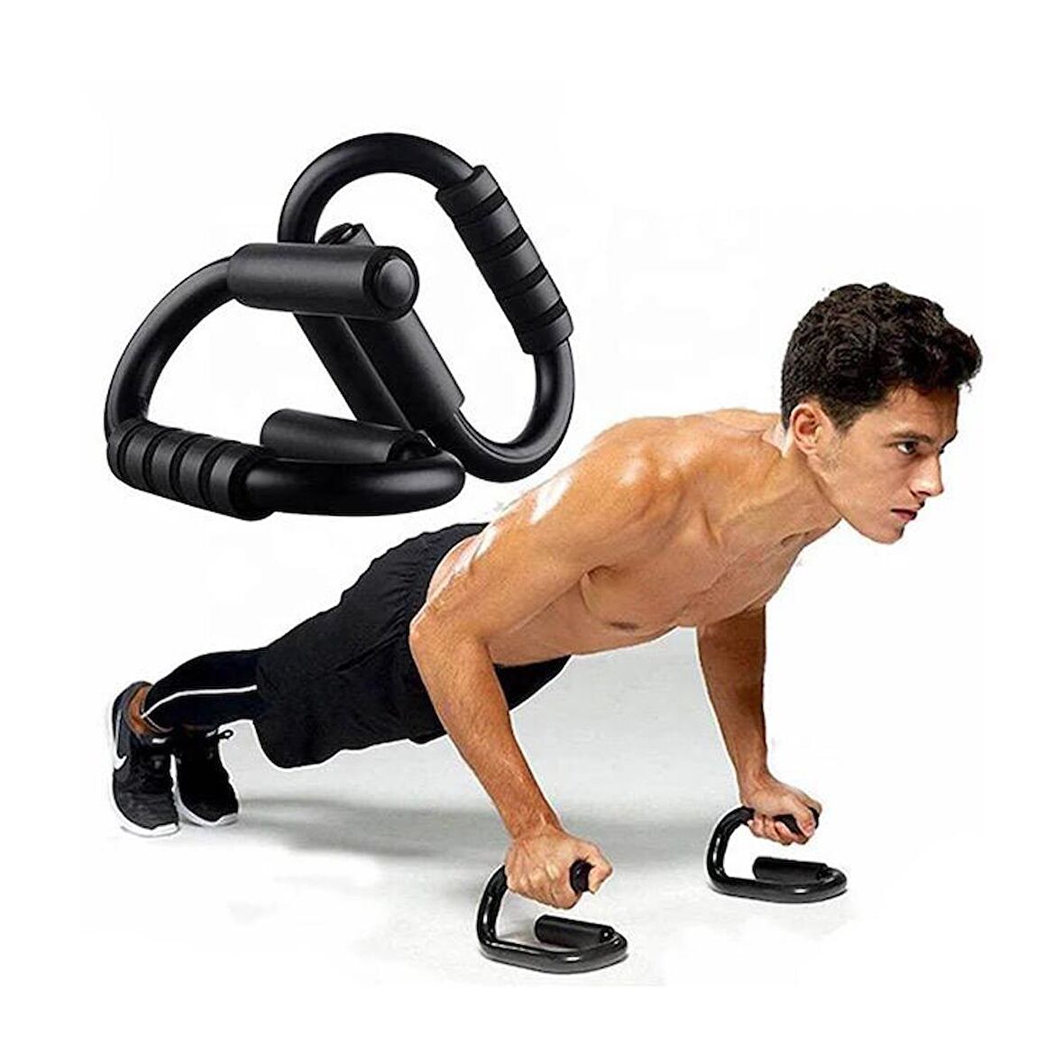 Buffer Siyah Push Up Stands Profesyonel Şınav Aleti