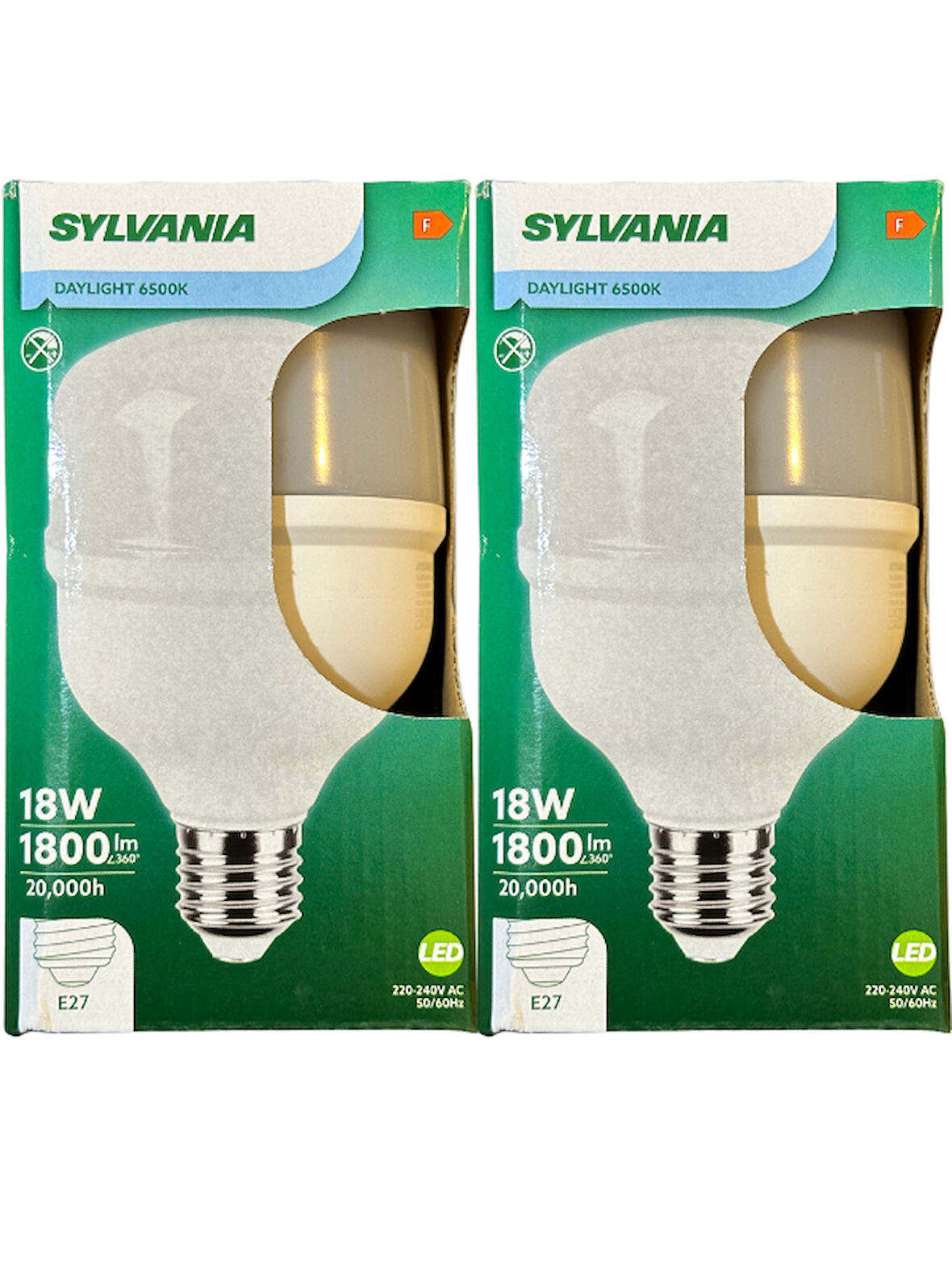 Sylvania 18W 6500K (Beyaz Işık) E27 Duylu Torch Ampul (2 Adet)