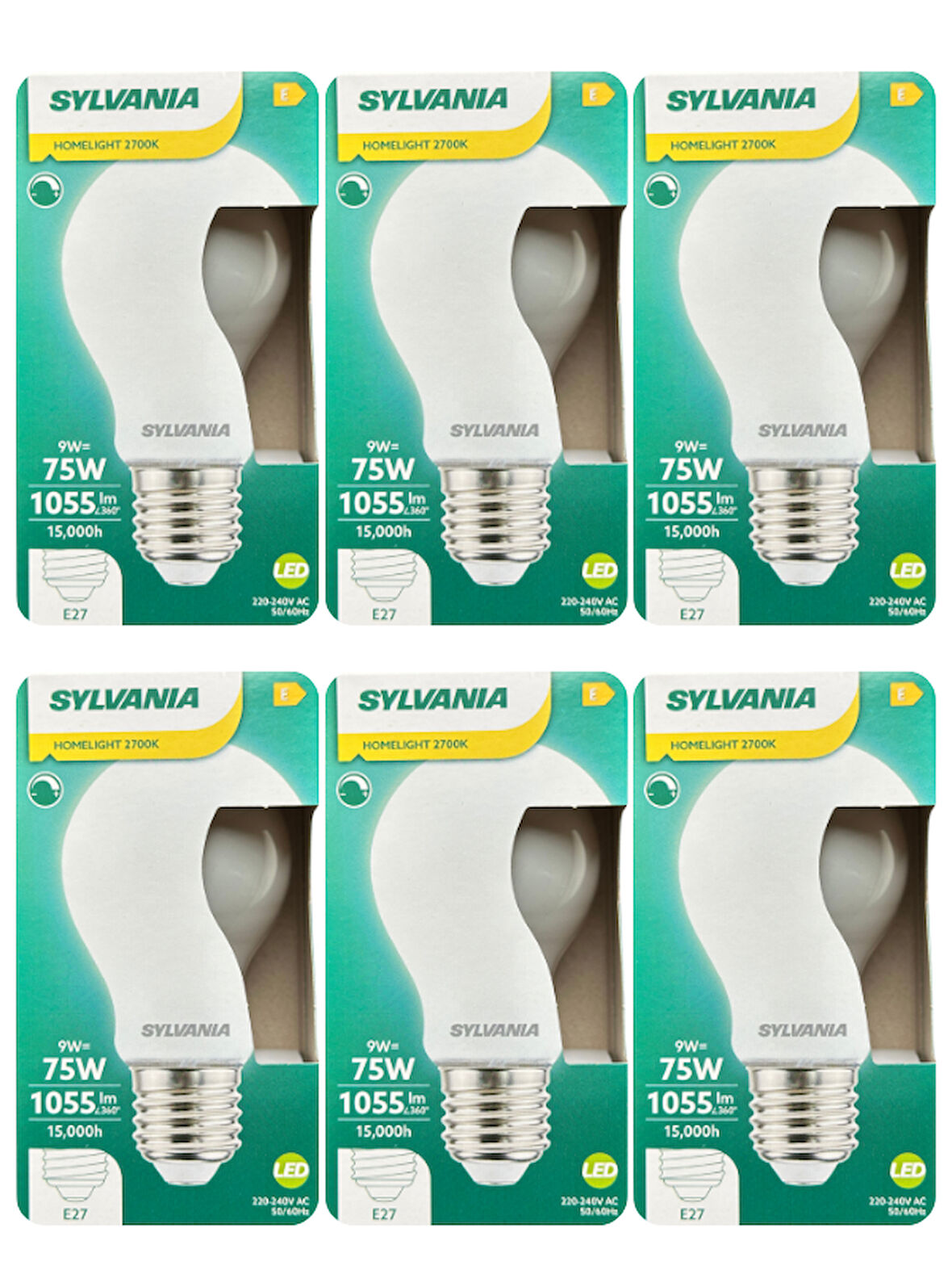 (6 Adet) Sylvania 9W (75W) 2700K (Sarı Işık) Dim Edilebilir E27 Duylu (Kalın Duy) Soft Led Ampul