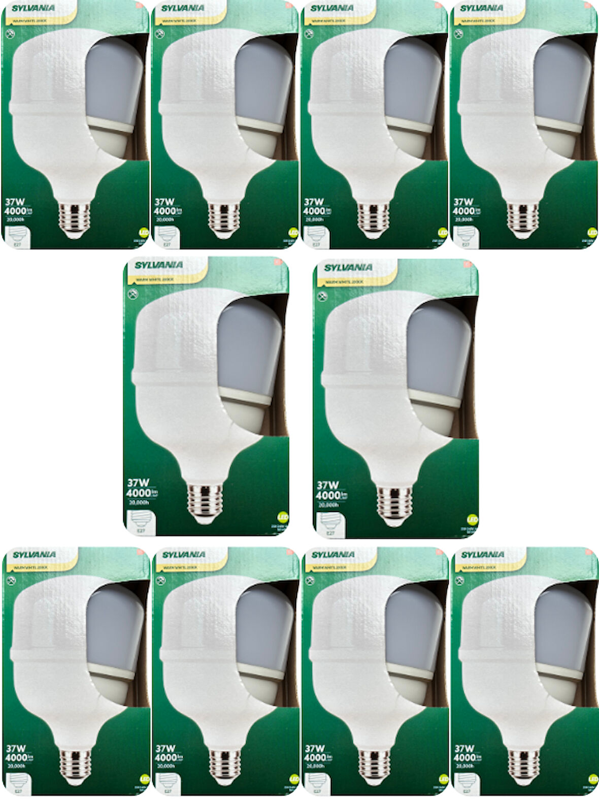 (10 Adet) Sylvania 37W 3000K (Sarı Işık) E27 Duylu (Kalın Duy) Torch Led Ampul