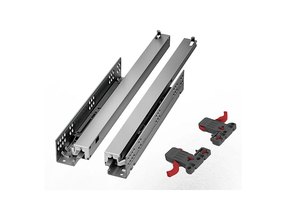 Samet Smart Slide Tam Açılımlı 40 cm Frenli Ray, Mandallar Dahil
