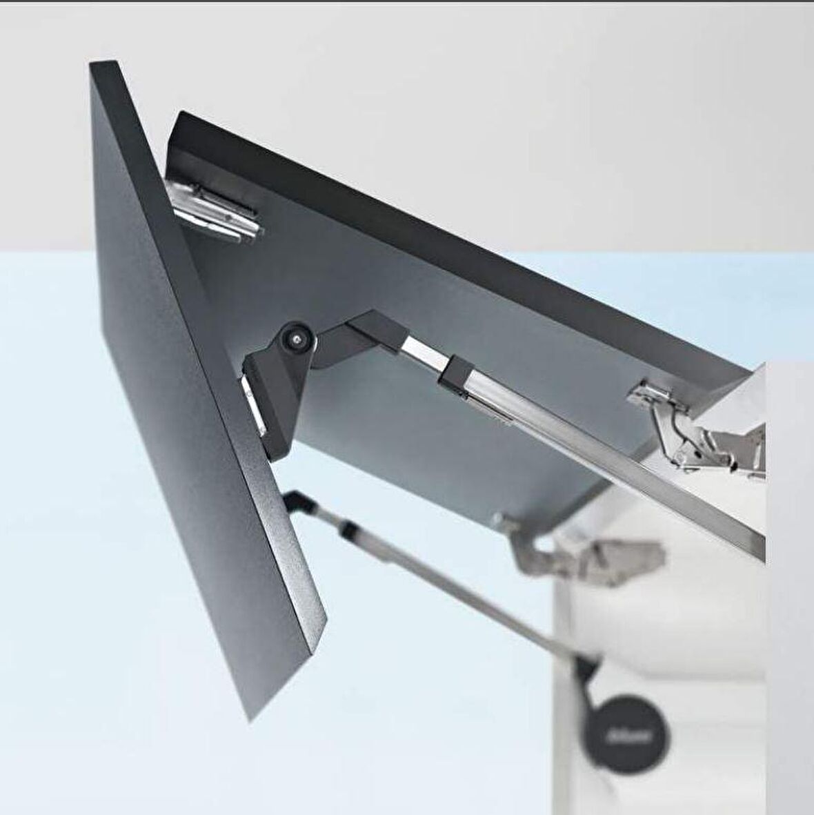 Blum Aventos HF Katlanır Kapak Mekanizmaları Seti (90cm-72cm Ahşap ve MDF Dolaplar için)Gri