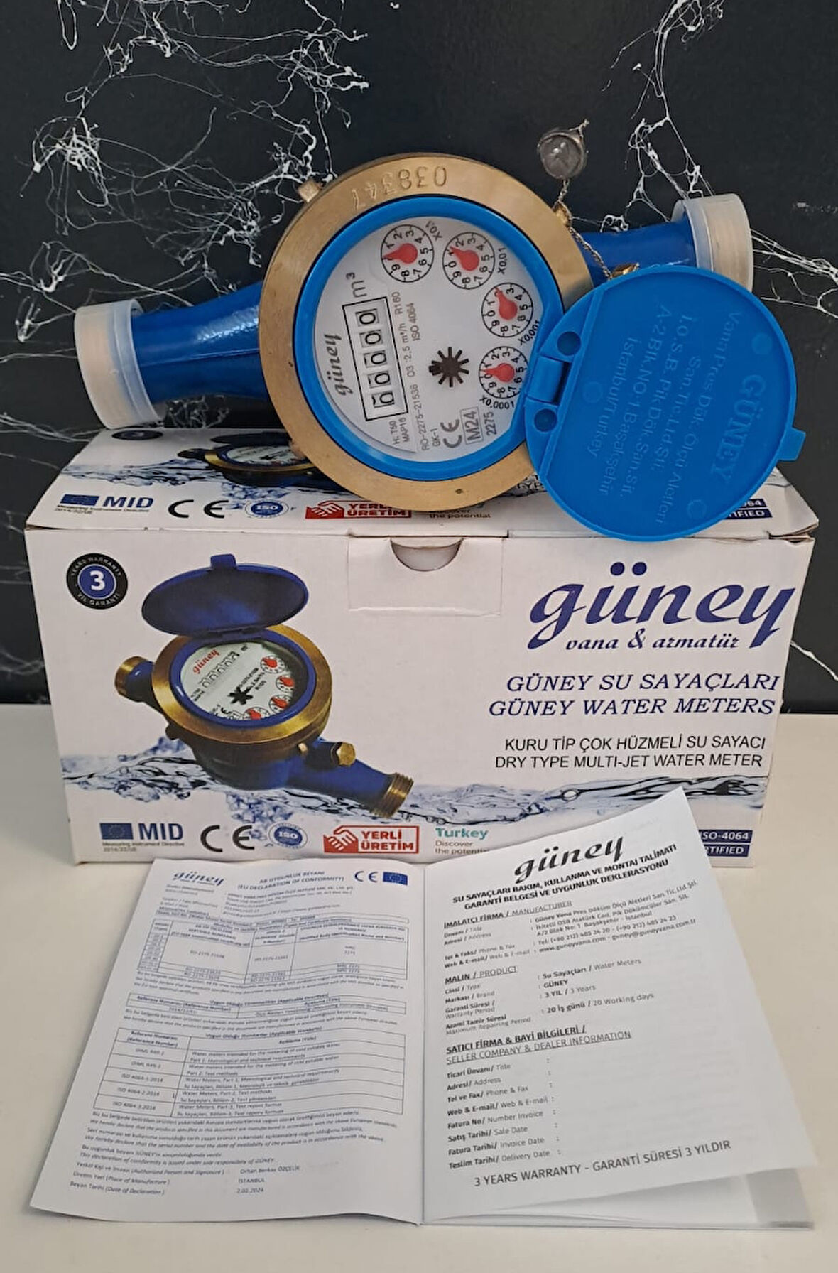 GÜNEY GK-1 DN20 SU SAATİ SAKARYA SERİES REKORSUZ 190mm (R160)