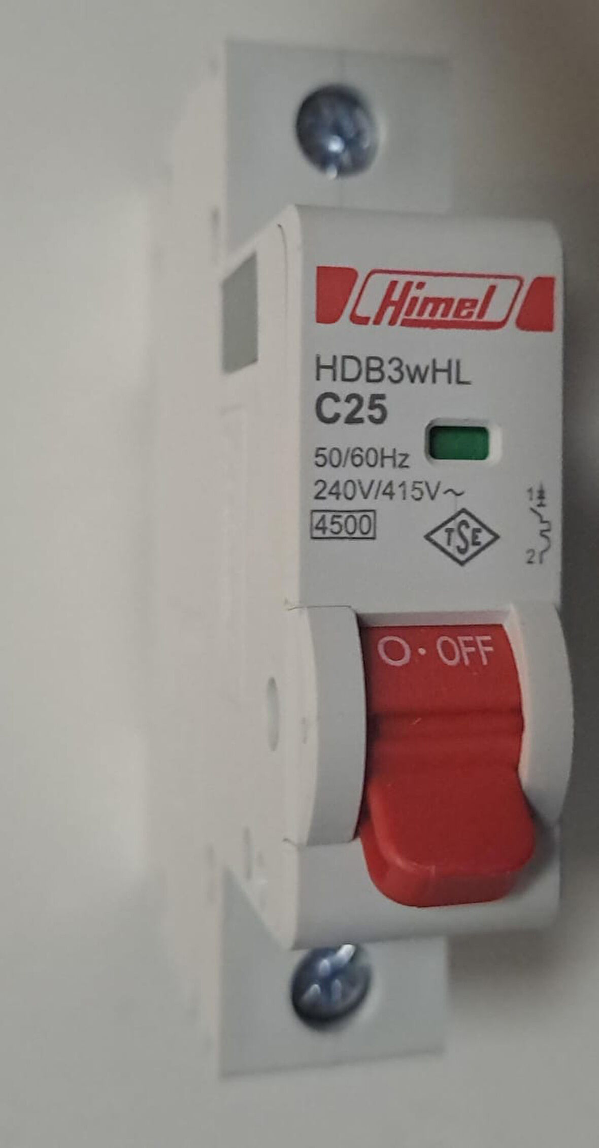 HİMEL 25 AMPER 1XC25 4,5KA OTOMAT SİGORTA