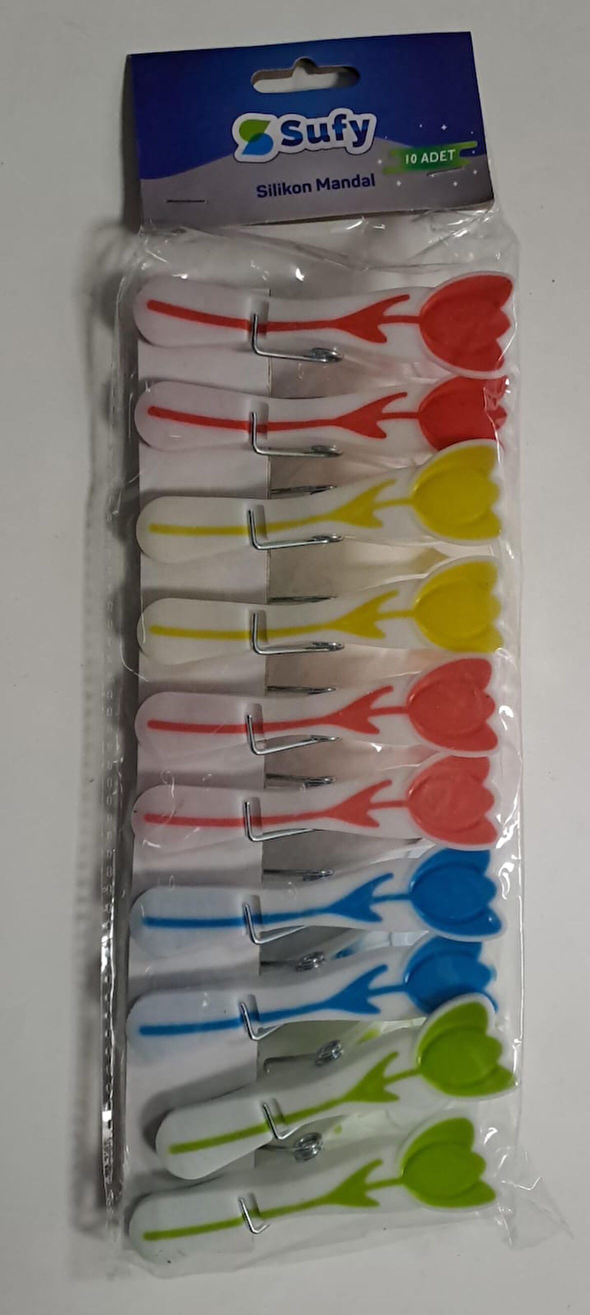 SUFY SİLİVER SİLİKON MANDAL 10 LU SV-50