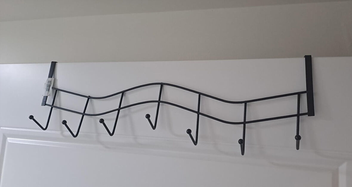 7 Lİ KAPI ARKASI ASKI SİYAH ( AMERİKAN KAPILAR İÇİN )