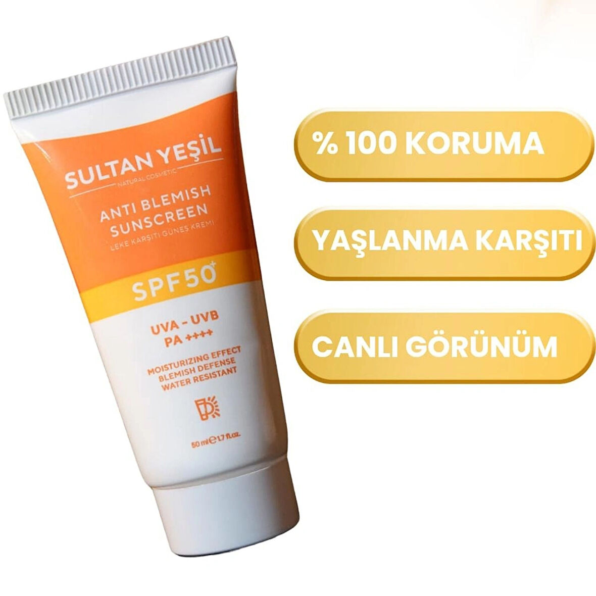 Sultan Yeşil Natural Cosmetics LEKE KARŞITI ULTRA KORUMA GÜNEŞ KREMİ