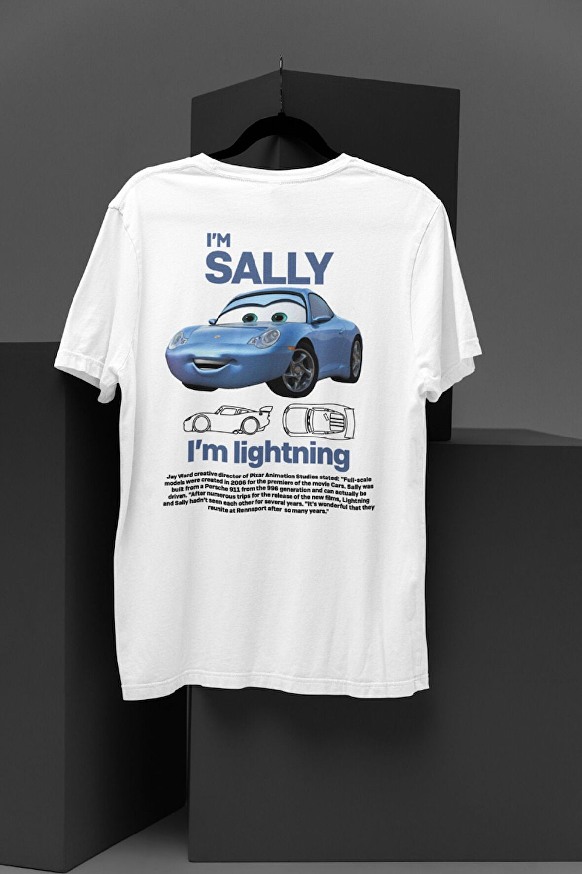I'M SALLY & MCQUEEN Car Detail Oversize Unisex T-Shirt