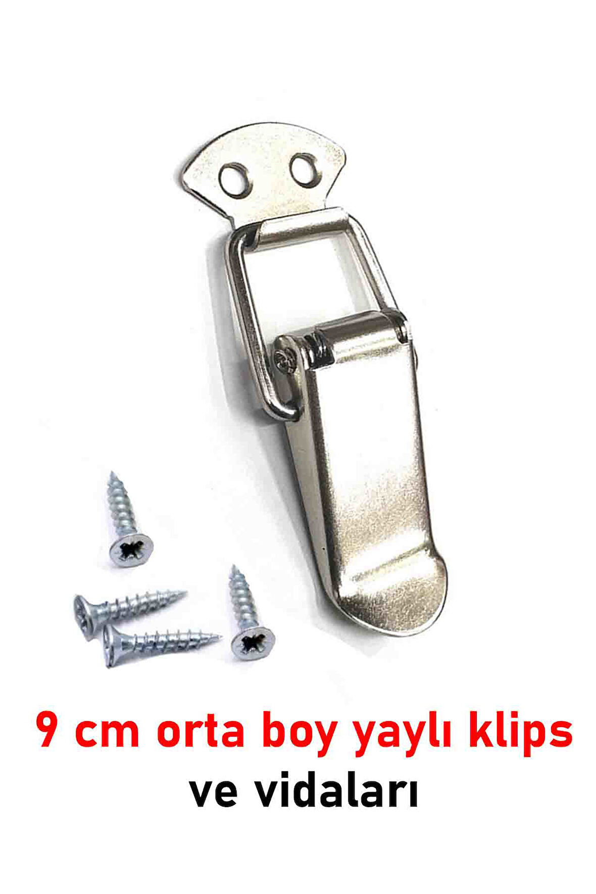 Sandık klipsi yaylı büyük 9 cm metal kapak mandalı kutu kilidi yaylı kilit