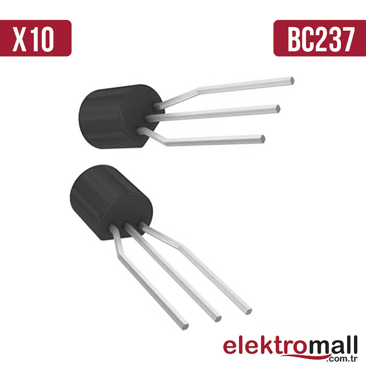 BC237 TO-92 TRANSİSTÖR NPN 45V 100mA 10 ADET
