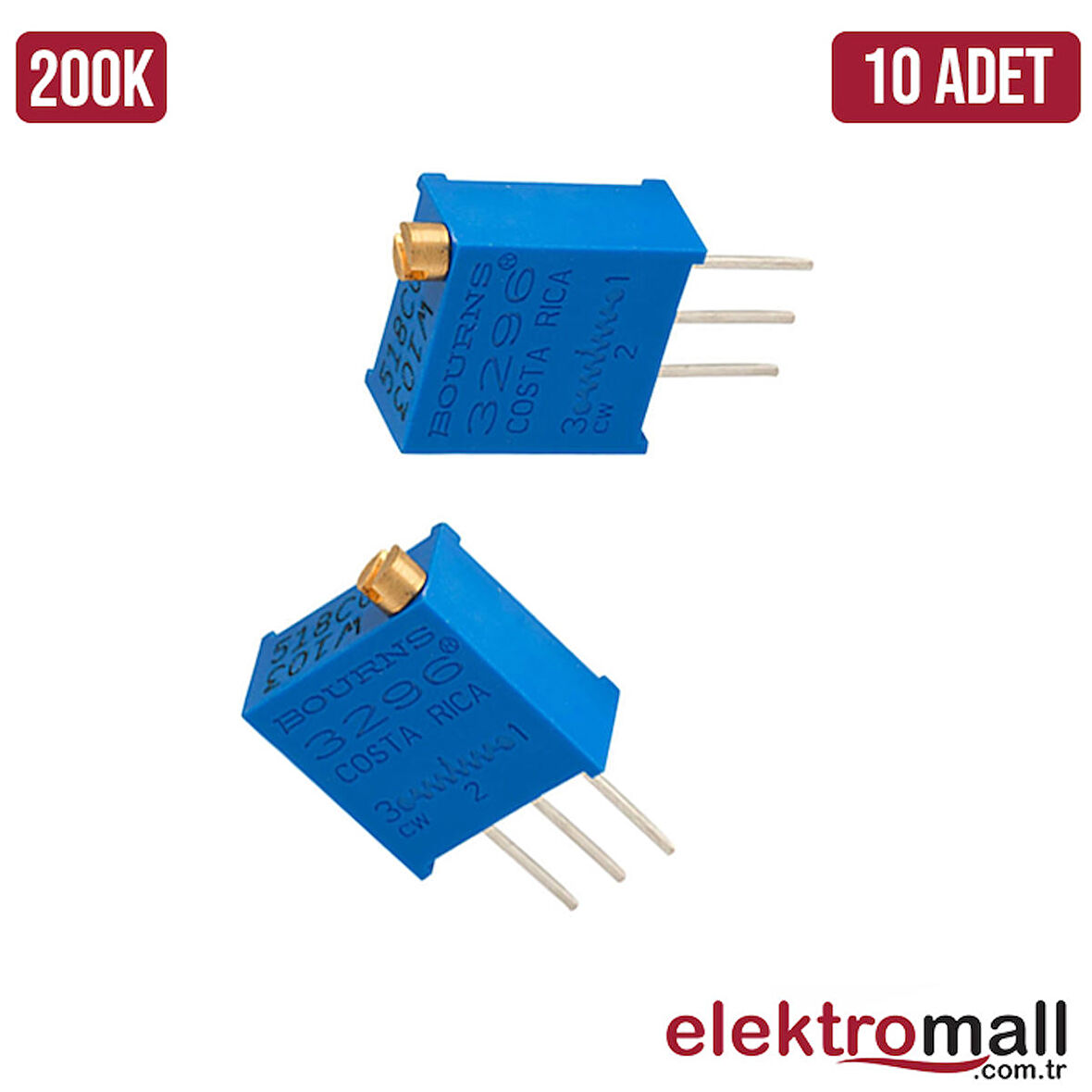 200K 3296W Trimpot 10 Adet
