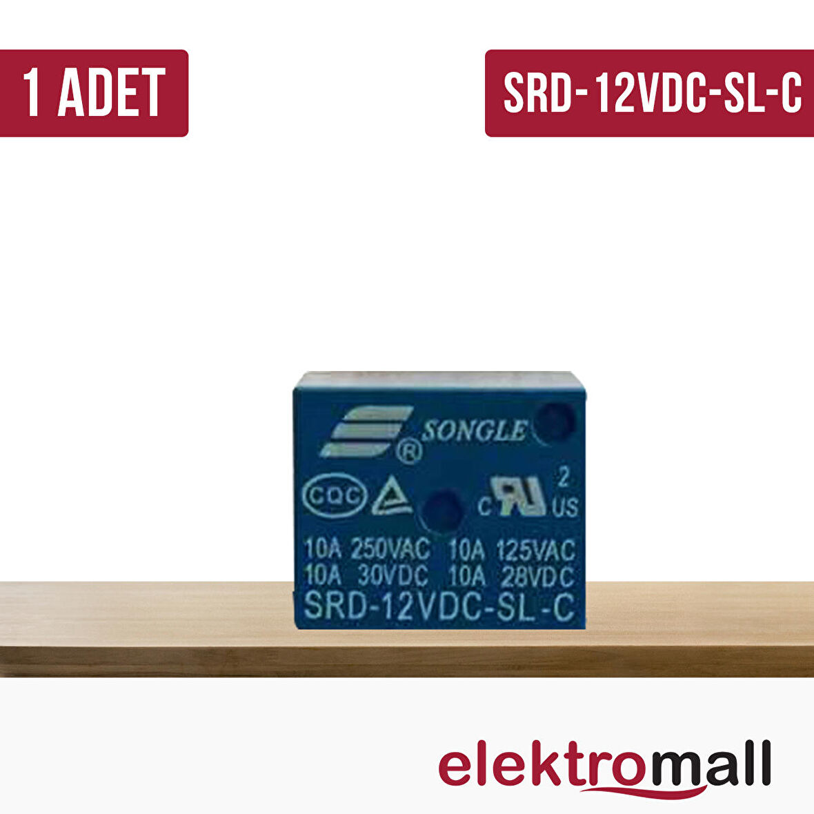 SRD-12VDC-SL-C - 12V ROLE 10A 5PİN (1 Adet)