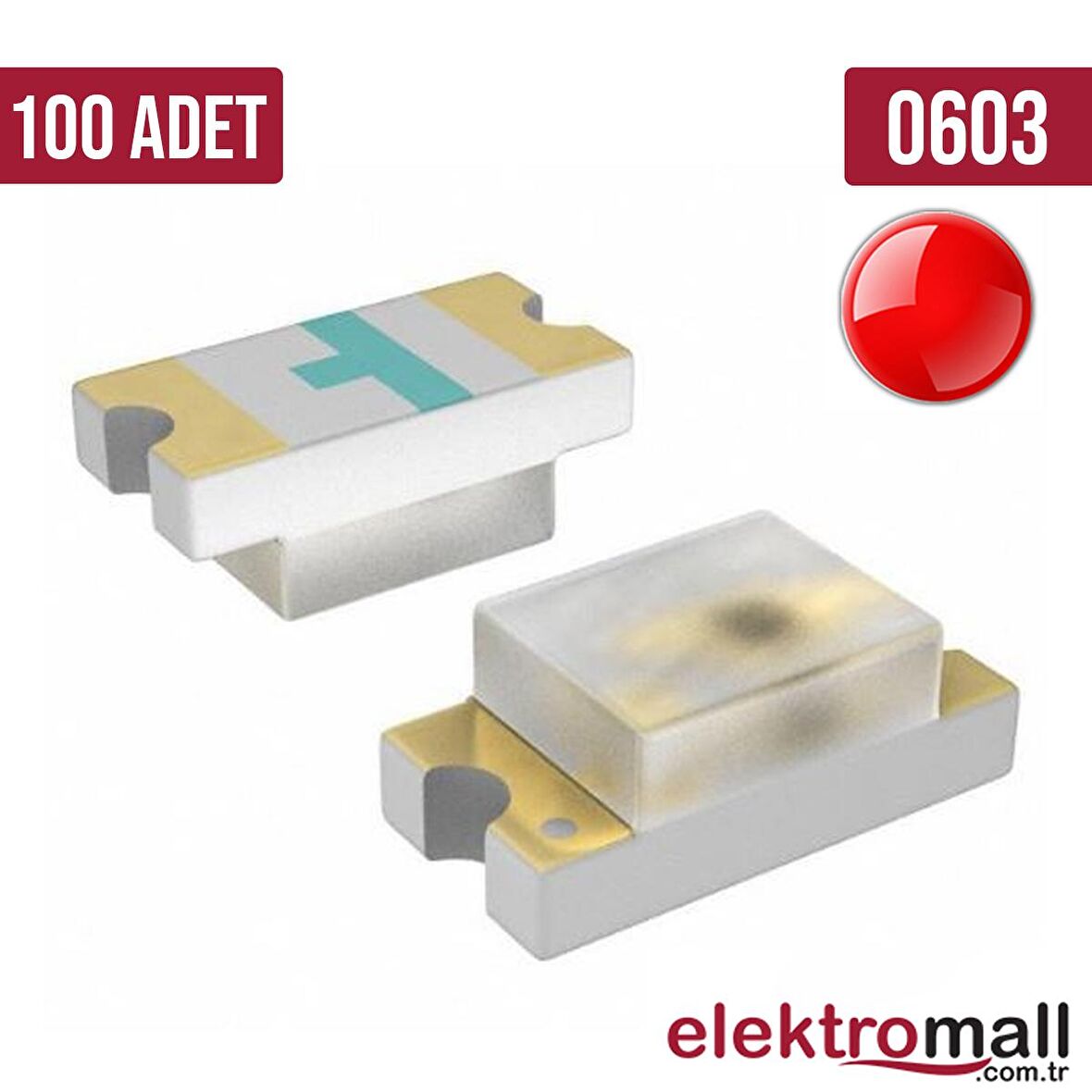 0603 Kırmızı SMD LED 100 ADET