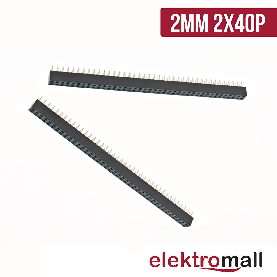 2mm 2x40P 180C Dişi Header