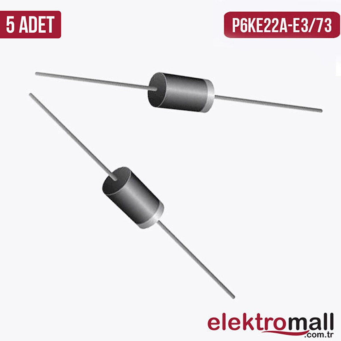 P6KE22A DO-15 22V 600W TVS DİYOT-5 Adet