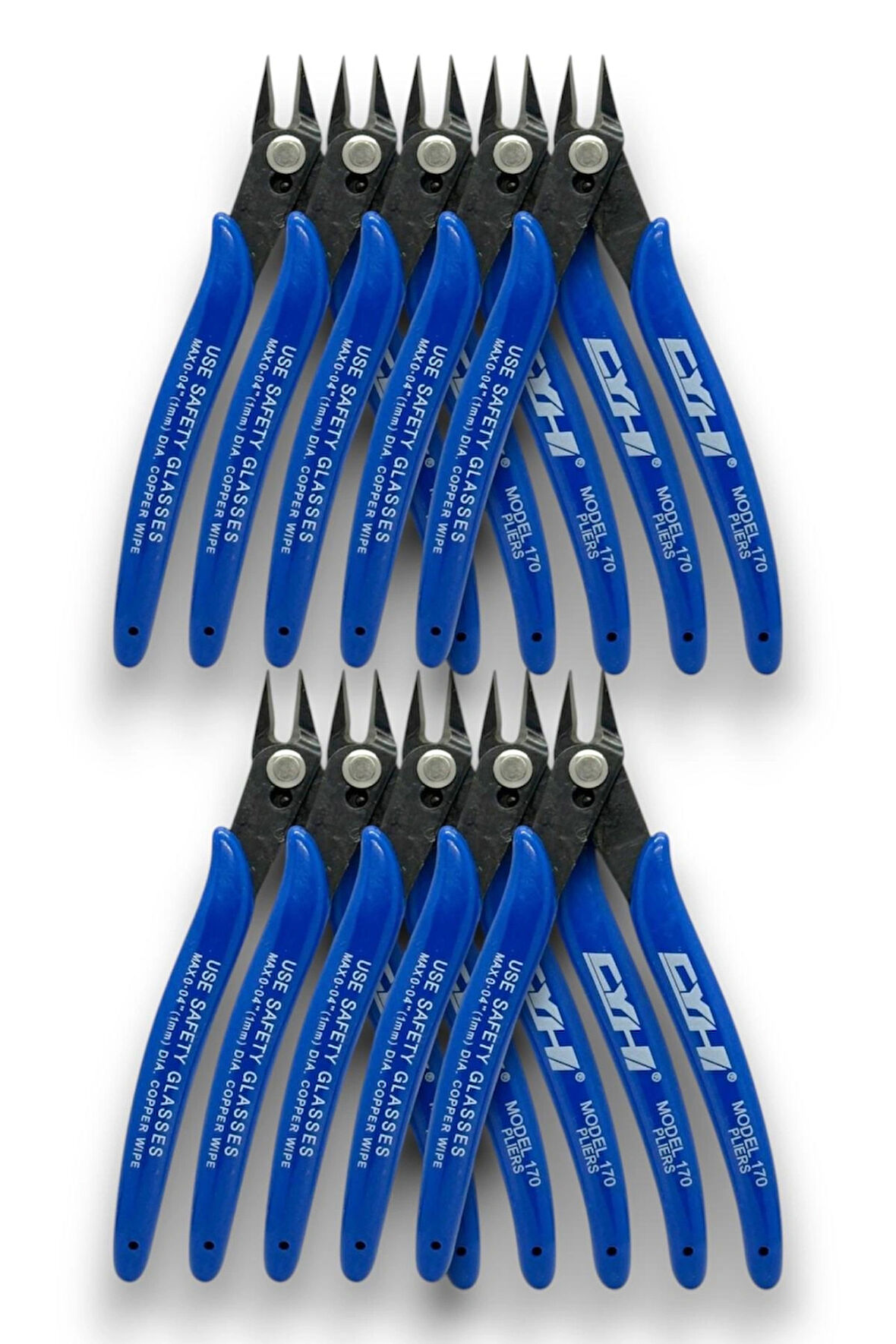 10 Adet - Model 170 Mini Yan Keski Elektronikçi Tip Hassas ve Dip Kesimler