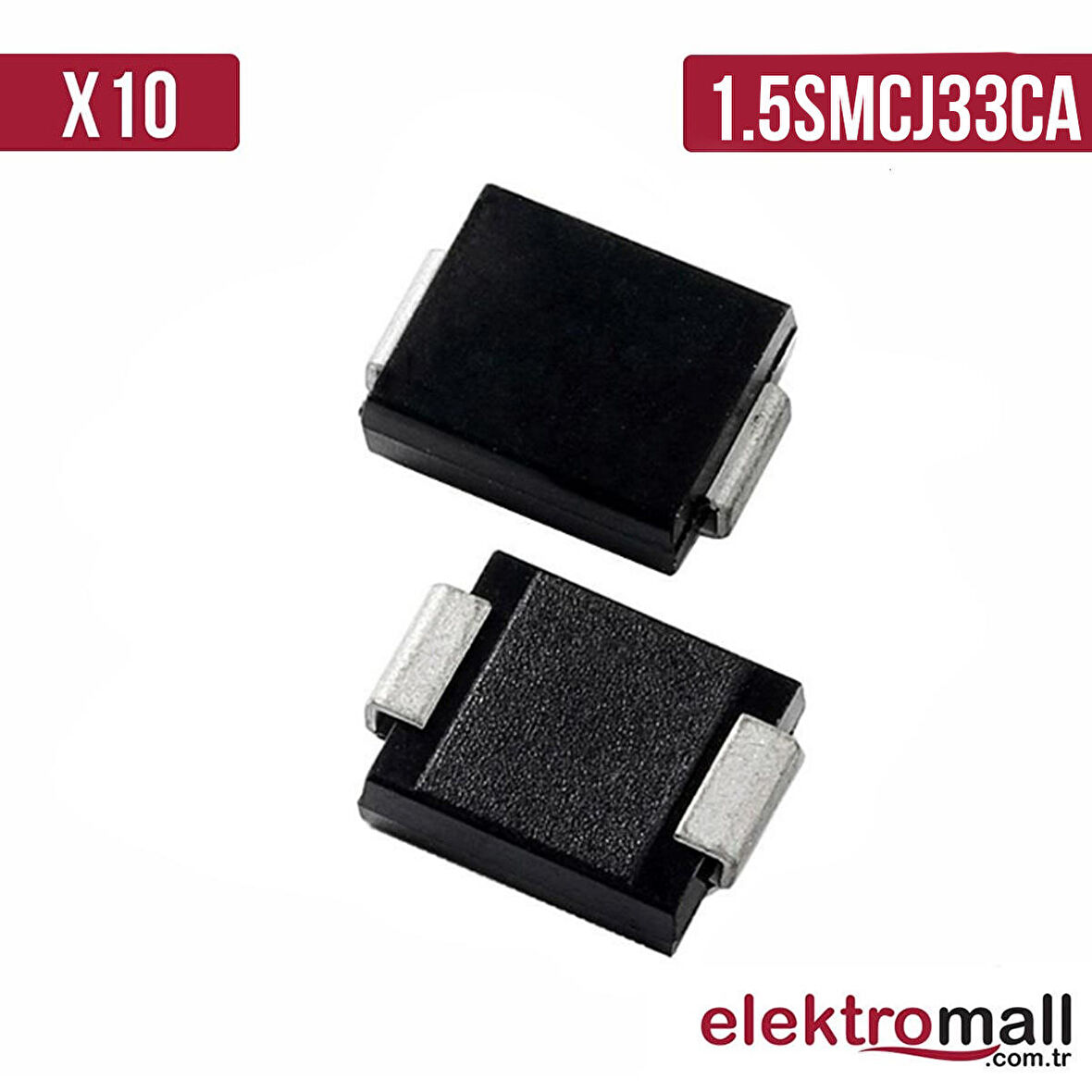 1.5SMCJ33CA DO214 33V 1500W TVS DİYOT - 10 Adet