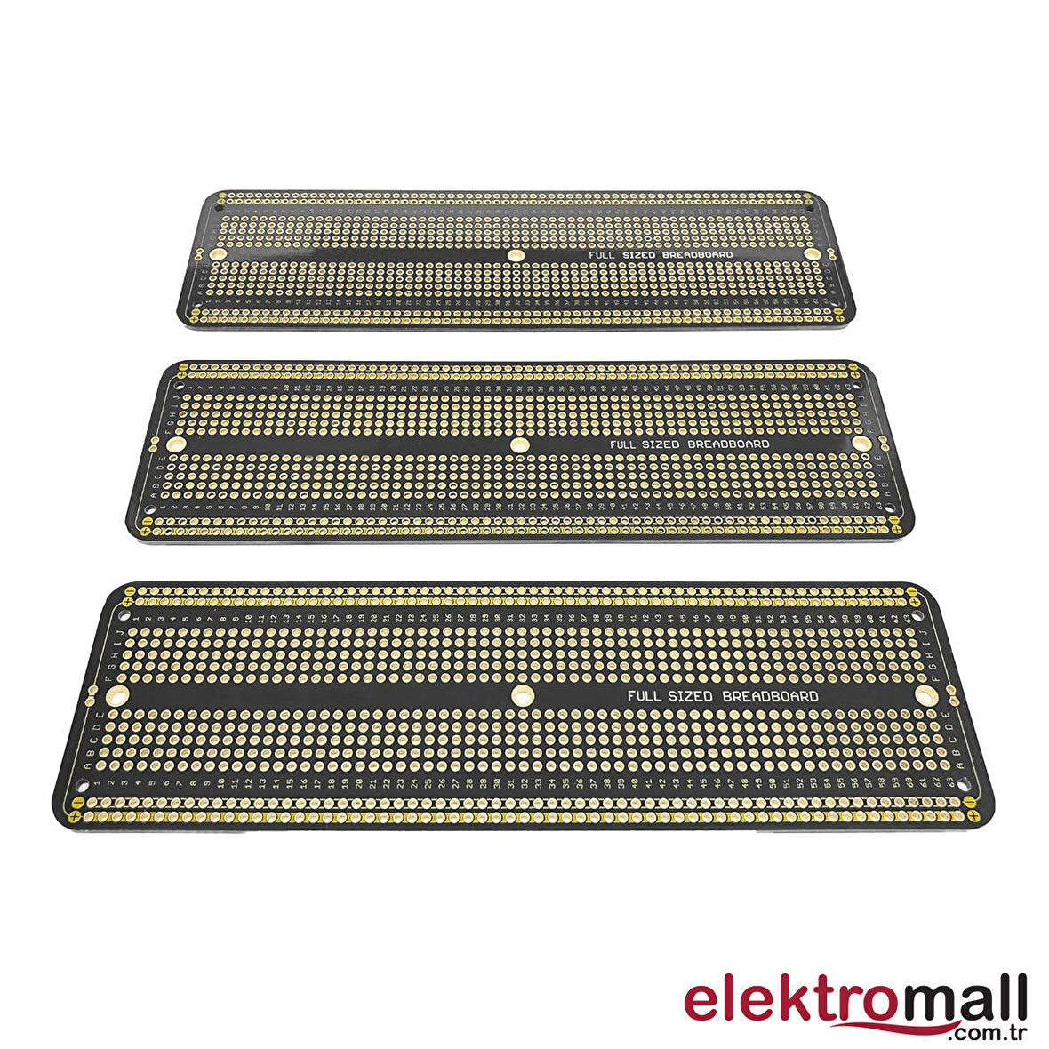 5.2X17.2 CM SİYAH BREADBOARD TİP ÇİFT TARAFLI DELİKLİ PERTİNAKS PLAKET