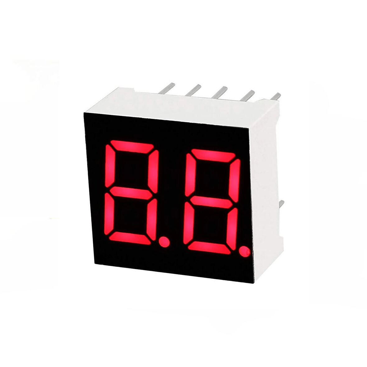 0.39 İNÇ (10 mm) 2 BASAMAKLI KIRMIZI ANOT 7 SEGMENT GÖSTERGE