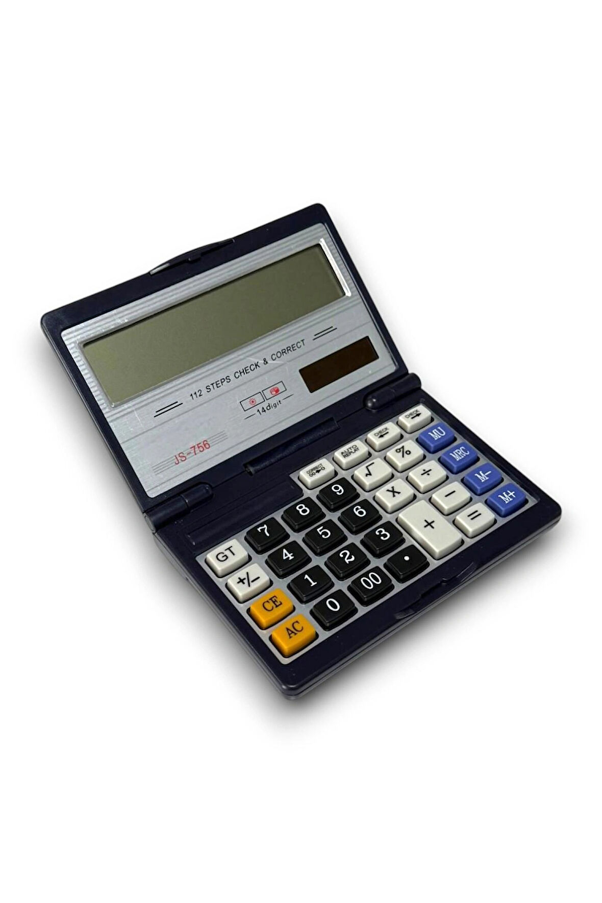 JS-756 14 Haneli Güneş Enerjili ve Pilli Katlanabilir Hesap Makinesi