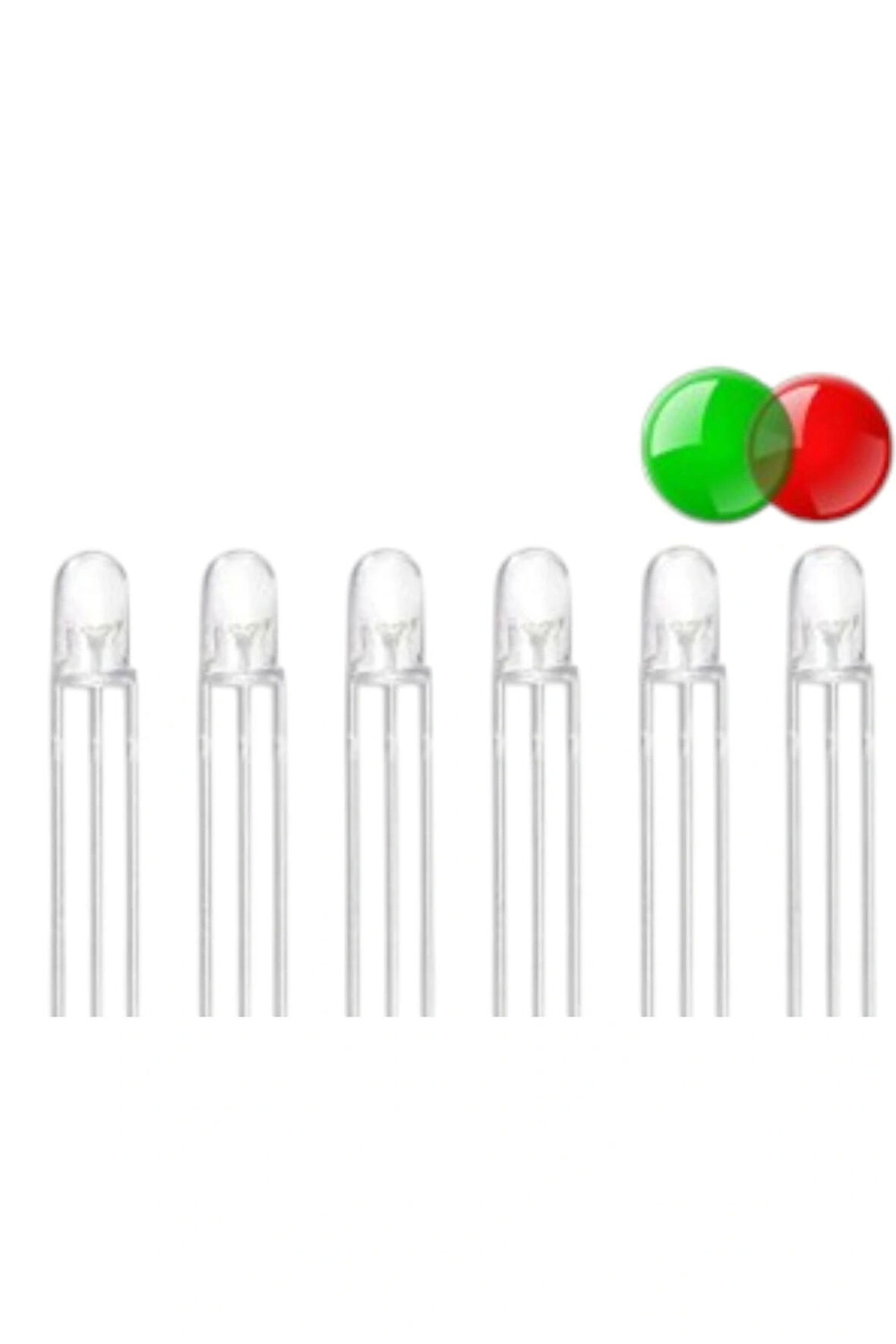 5mm R-G Kırmızı - Yeşil Ortak Anot - 100 Adet