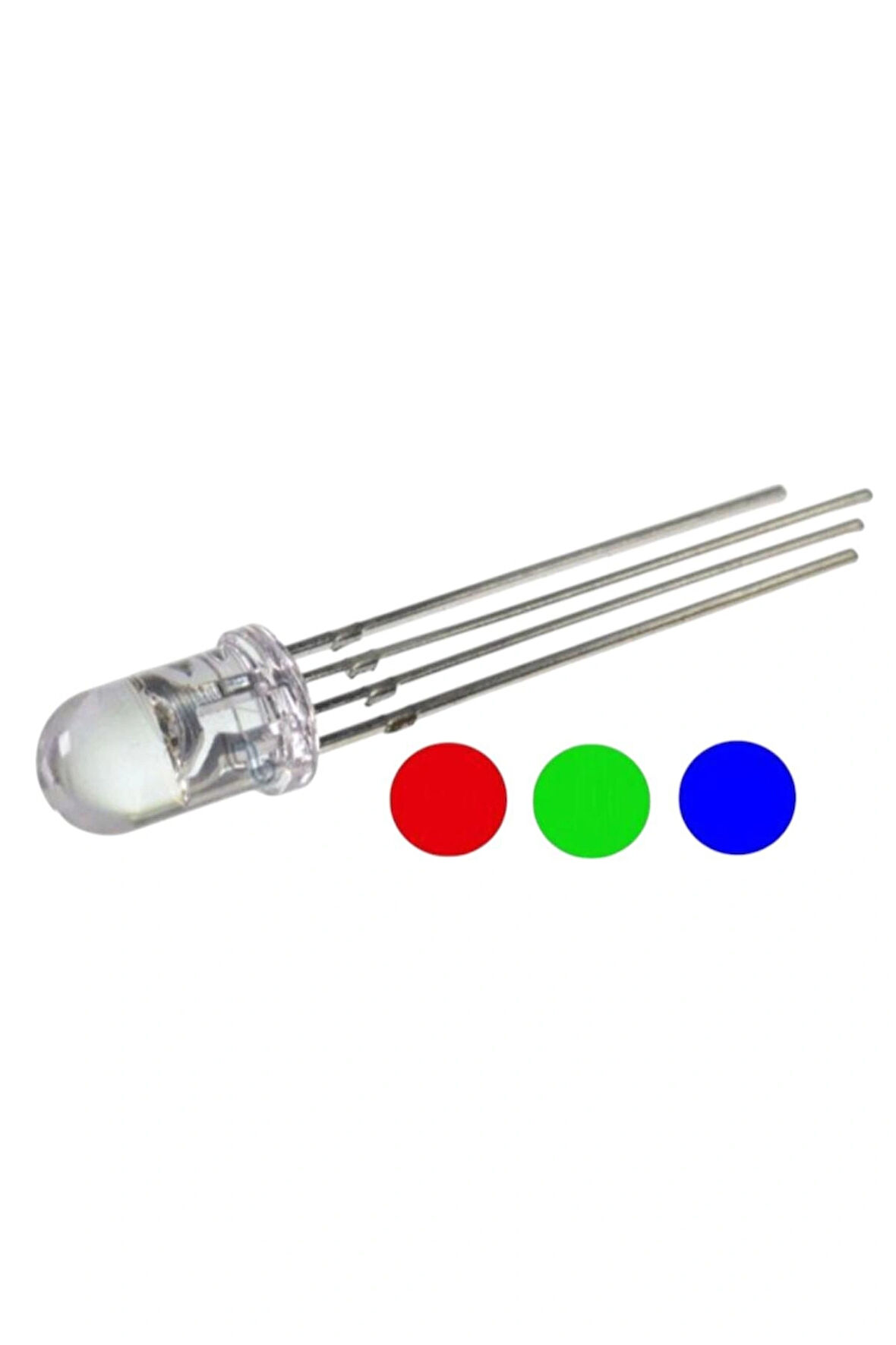 5mm RGB Kırmızı-Yeşil-Mavi Ortak Katot - 100 Adet