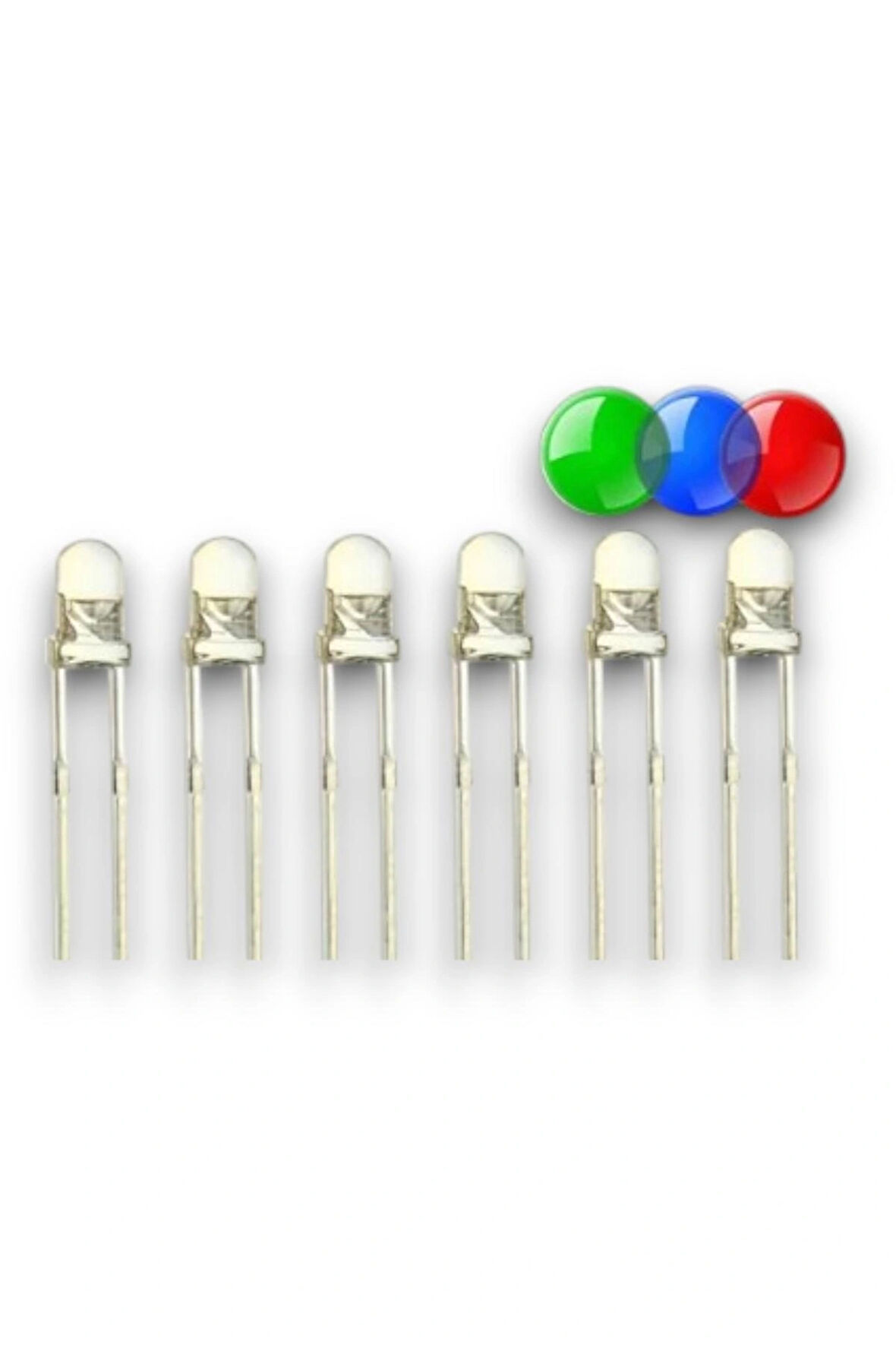 3mm RGB Kırmızı-Yeşil-Mavi Flaşör Led - 100 Adet