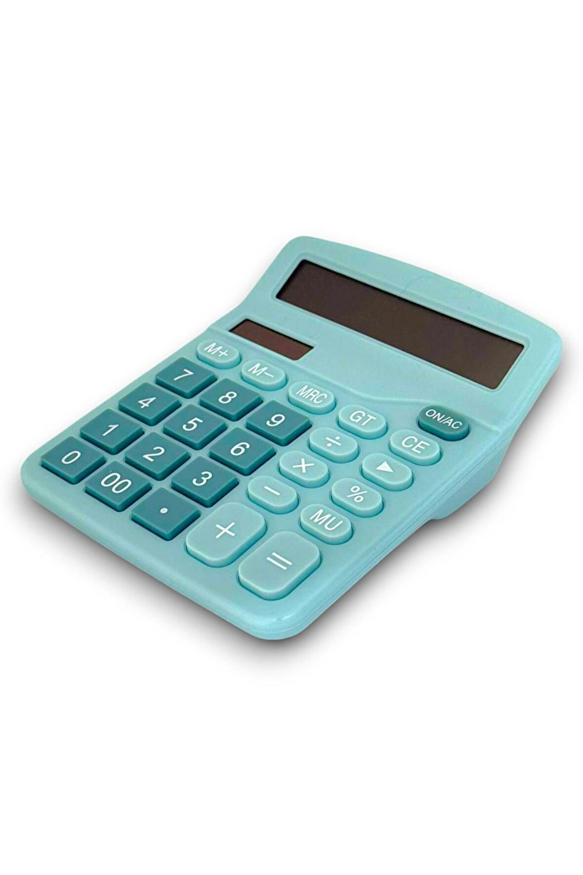 DX-837B Güneş Enerjili ve Pilli Turkuaz Hesap Makinesi 12 Haneli