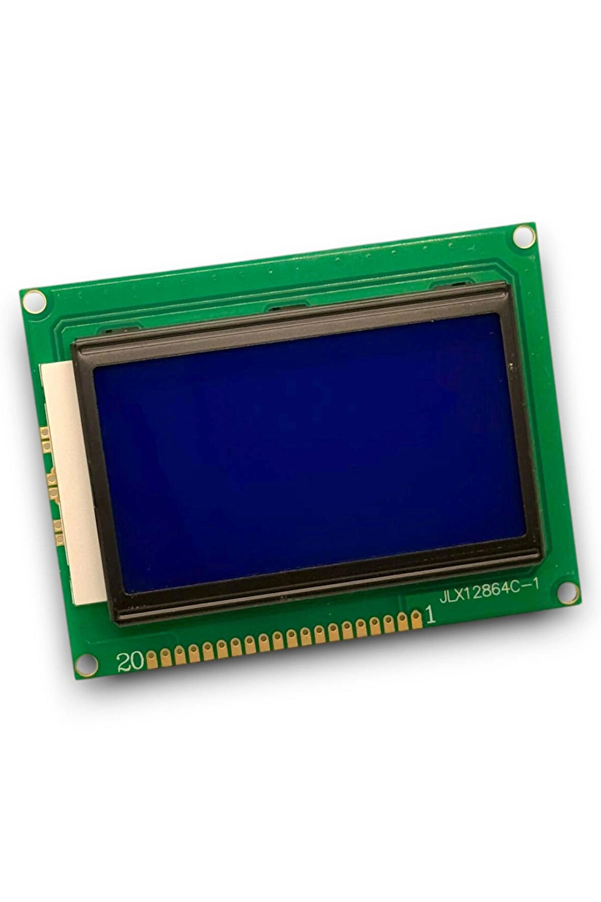 128x64 Lcd Modül Mavi Beyaz - JLX12864C-1-COB - ST7920 - 1 Adet