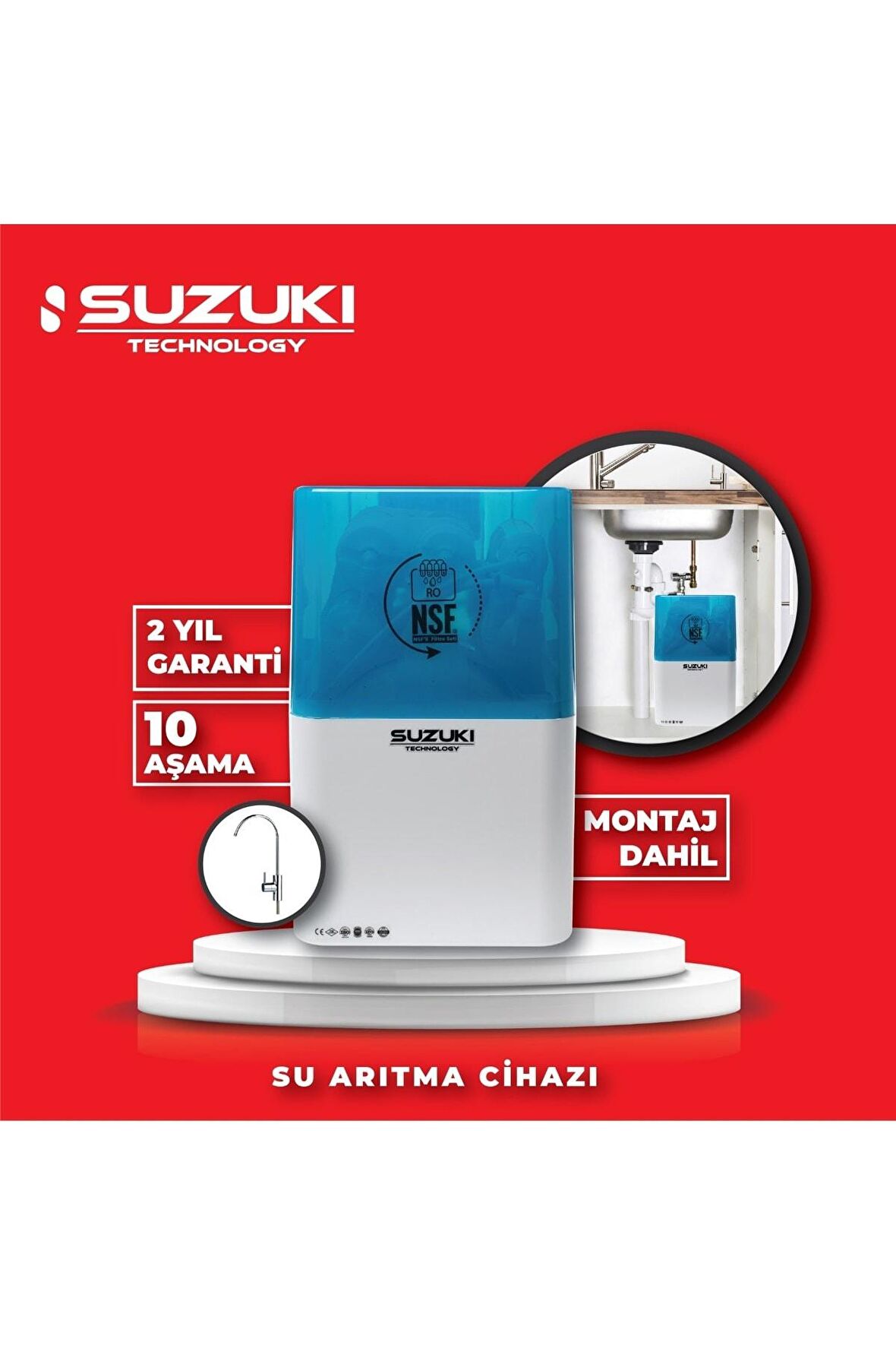 10 Aşamalı Su Arıtma Cihazı - Ücretsiz Montaj