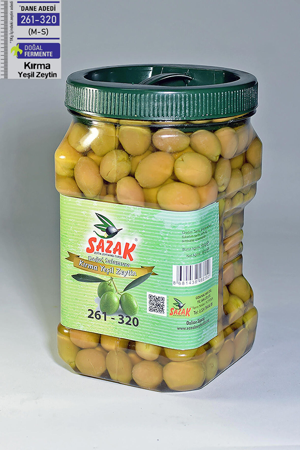 Yeşil Kırma Zeytin Doğal Fermente Yeşil Zeytin 900gr