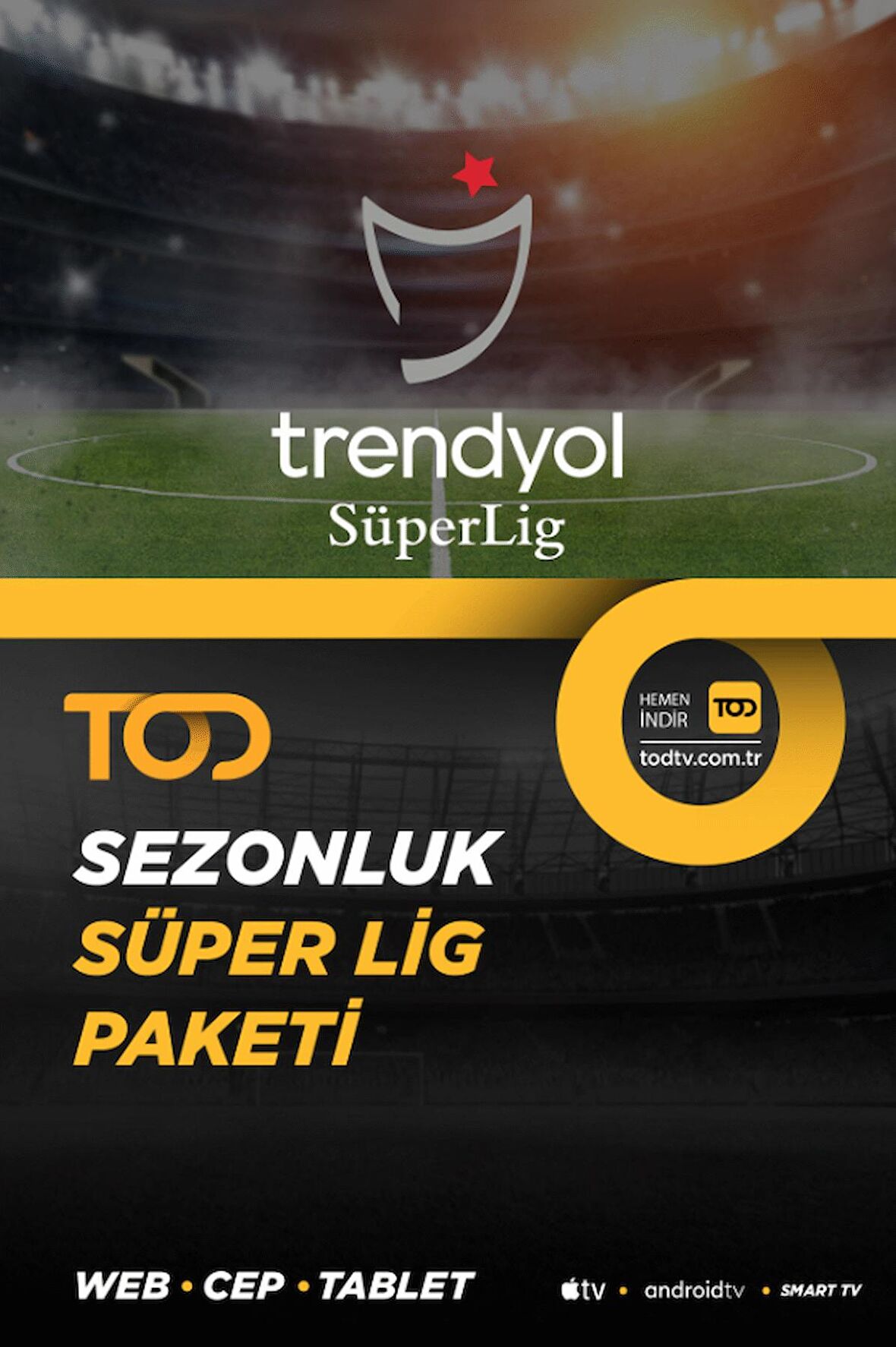 Sezonluk Süper Lig Paketi 4 Ekran (Web+ Cep+ Tablet + Smart Tv+ Apple TV)