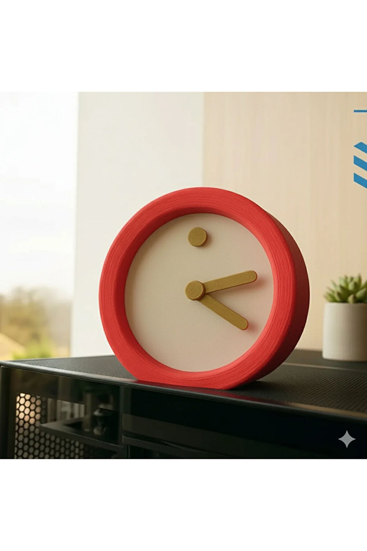 Tempo Minimalist Masa Saati | 3D Baskı | 14 cm | Çevre Dostu PLA Malzeme