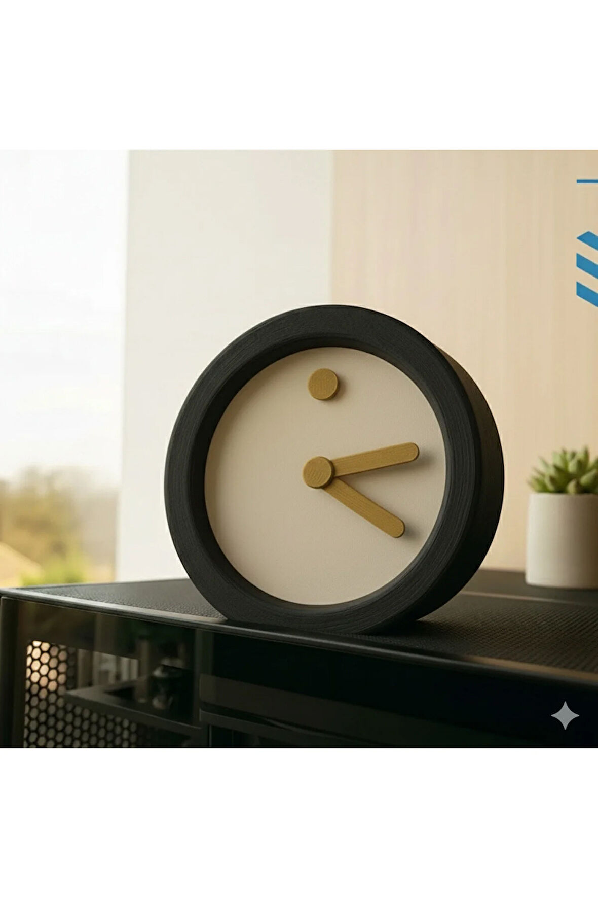 Tempo Minimalist Masa Saati | 3D Baskı | 14 cm | Çevre Dostu PLA Malzeme