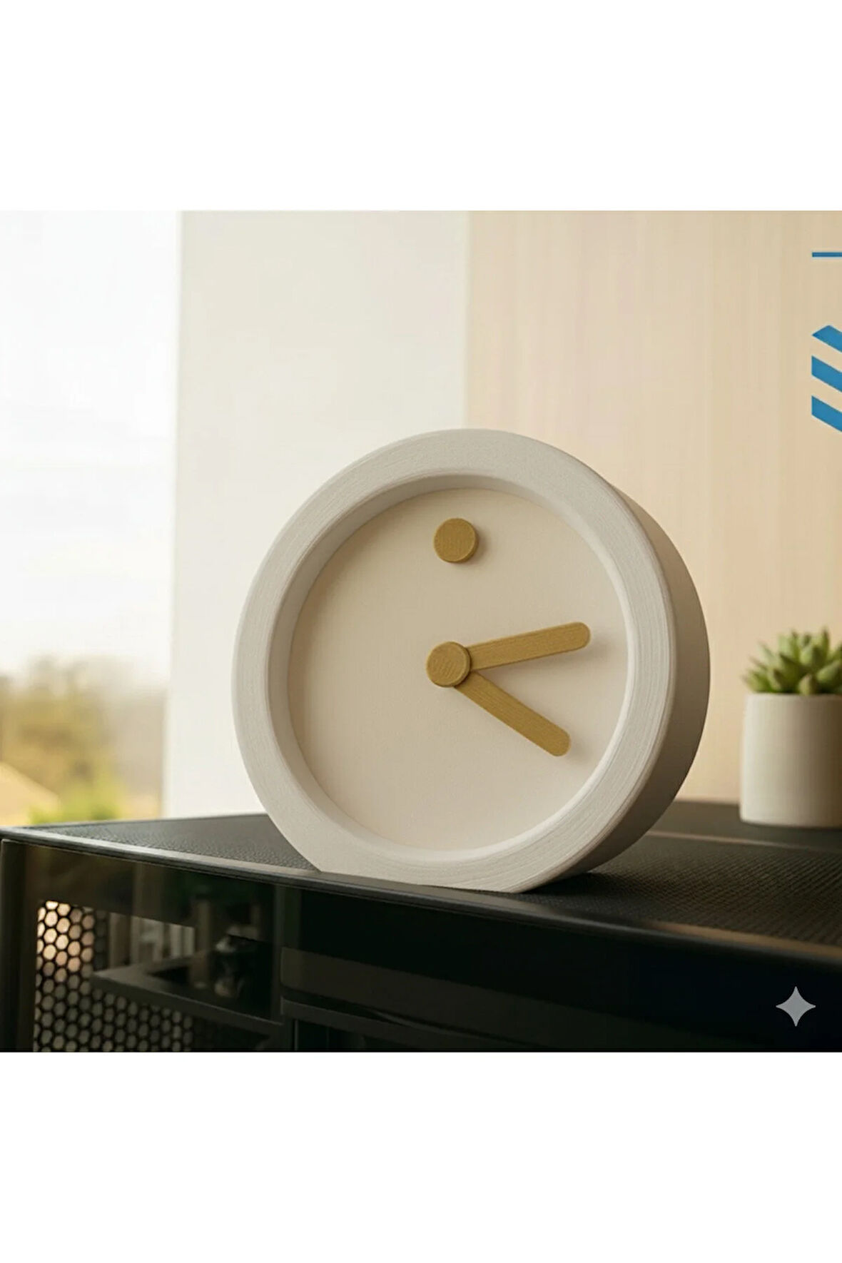 Tempo Minimalist Masa Saati | 3D Baskı | 14 cm | Çevre Dostu PLA Malzeme