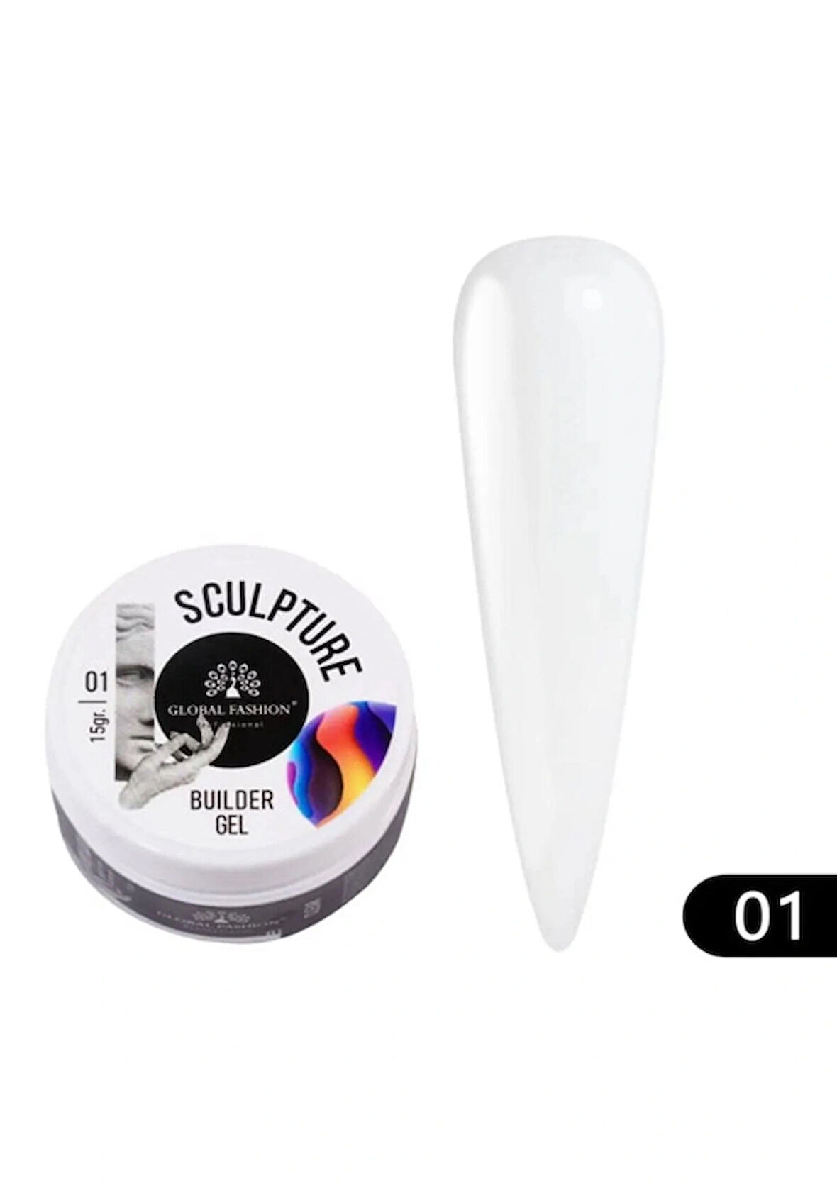 Anil Hamur Şafaf Jel Protez Tırnak Jel, No:1 ,Global Fashion Hamur Jel 15Grm