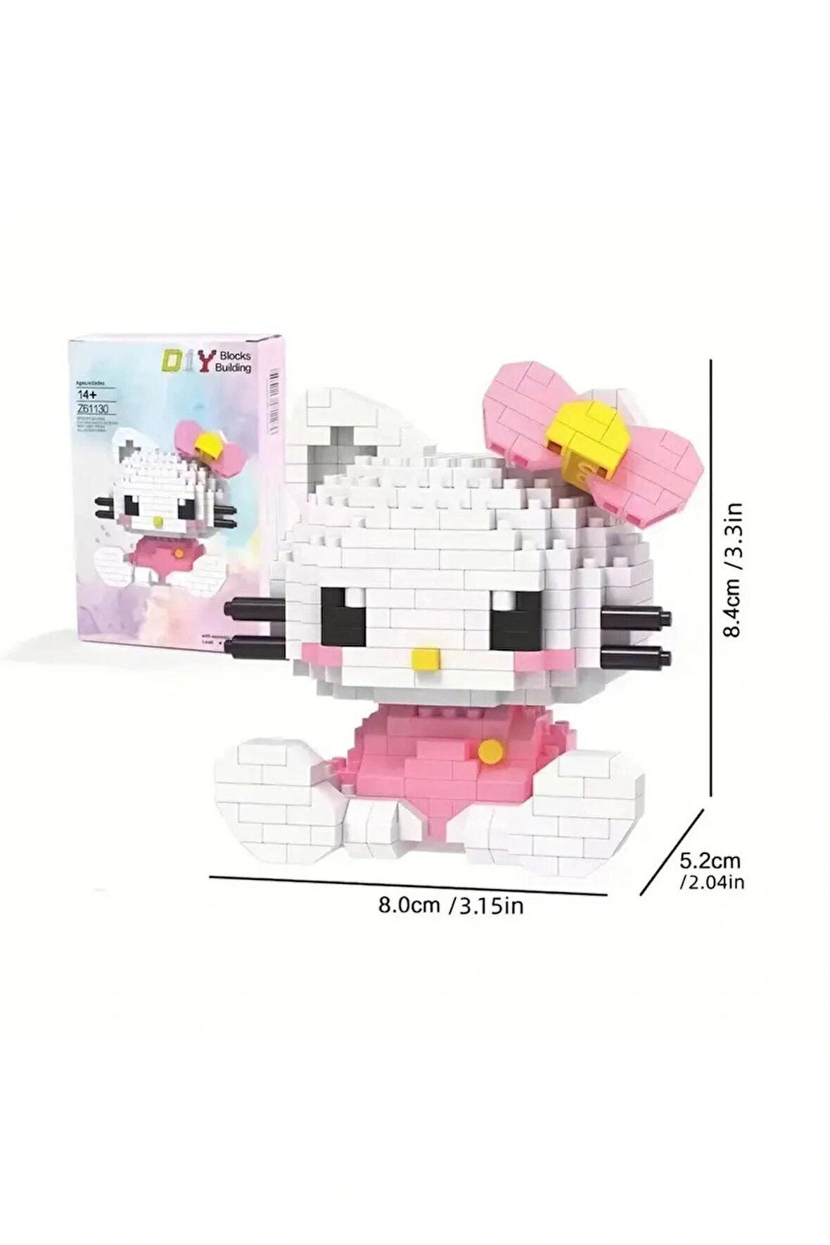 Hello Kitty Lego - Hello Kitty Karakter Yapı Taşları Seti - Eğitici Bulmaca, Oyuncak - Doğumgünü ve Özel Günler İçin Güzel Bir Hediye