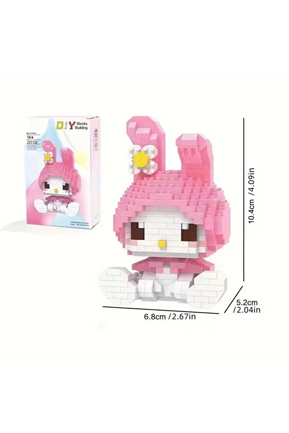 My Melody Lego - My Melody Karakter Yapı Taşları Seti - Eğitici Bulmaca, Oyuncak - Doğumgünü ve Özel Günler İçin Güzel Bir Hediye