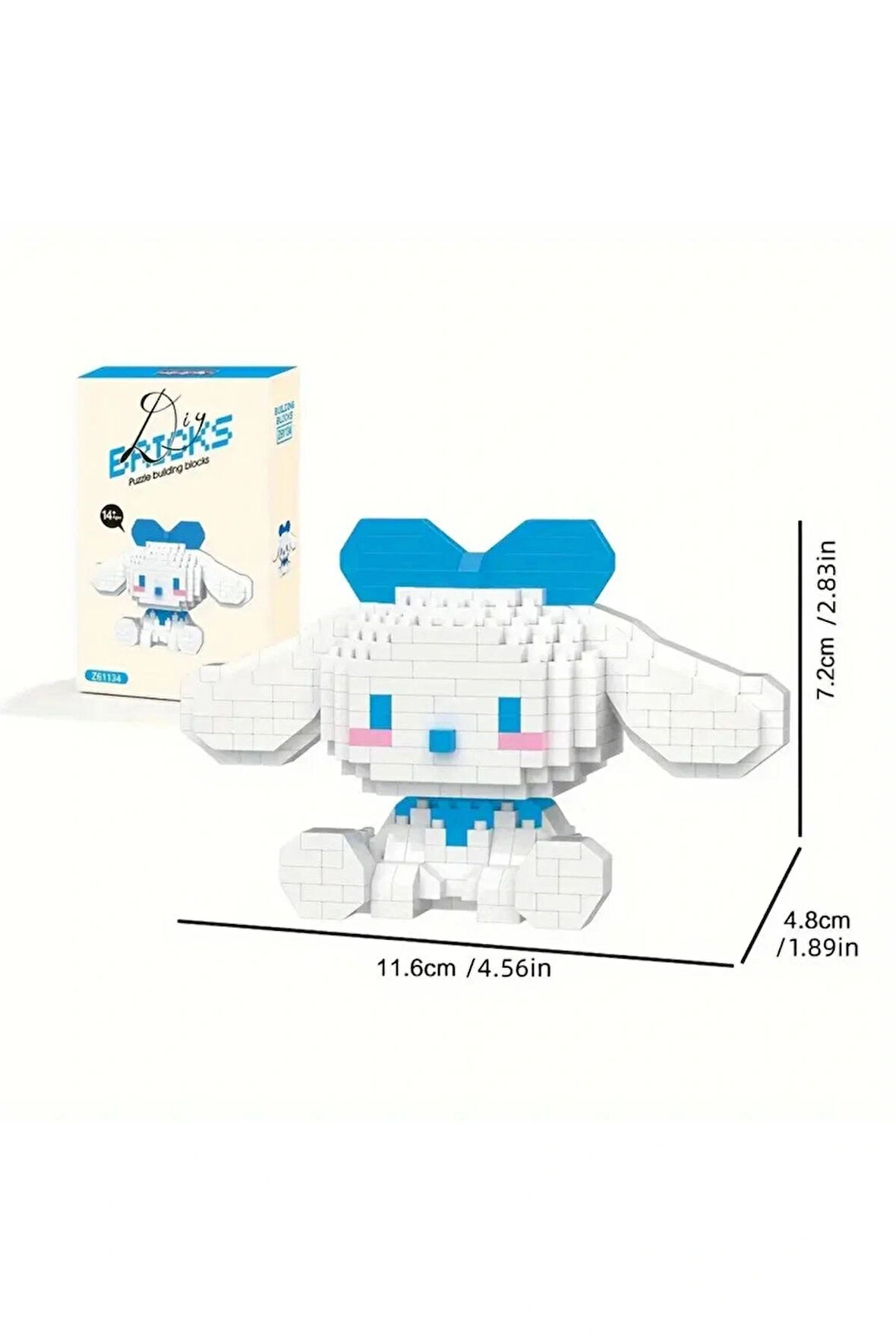 Cinnamoroll Lego - Cinnamoroll Karakter Yapı Taşları Seti - Eğitici Bulmaca Oyuncak Doğumgünü Ve Özel Günler için Güzel Bir Hediye