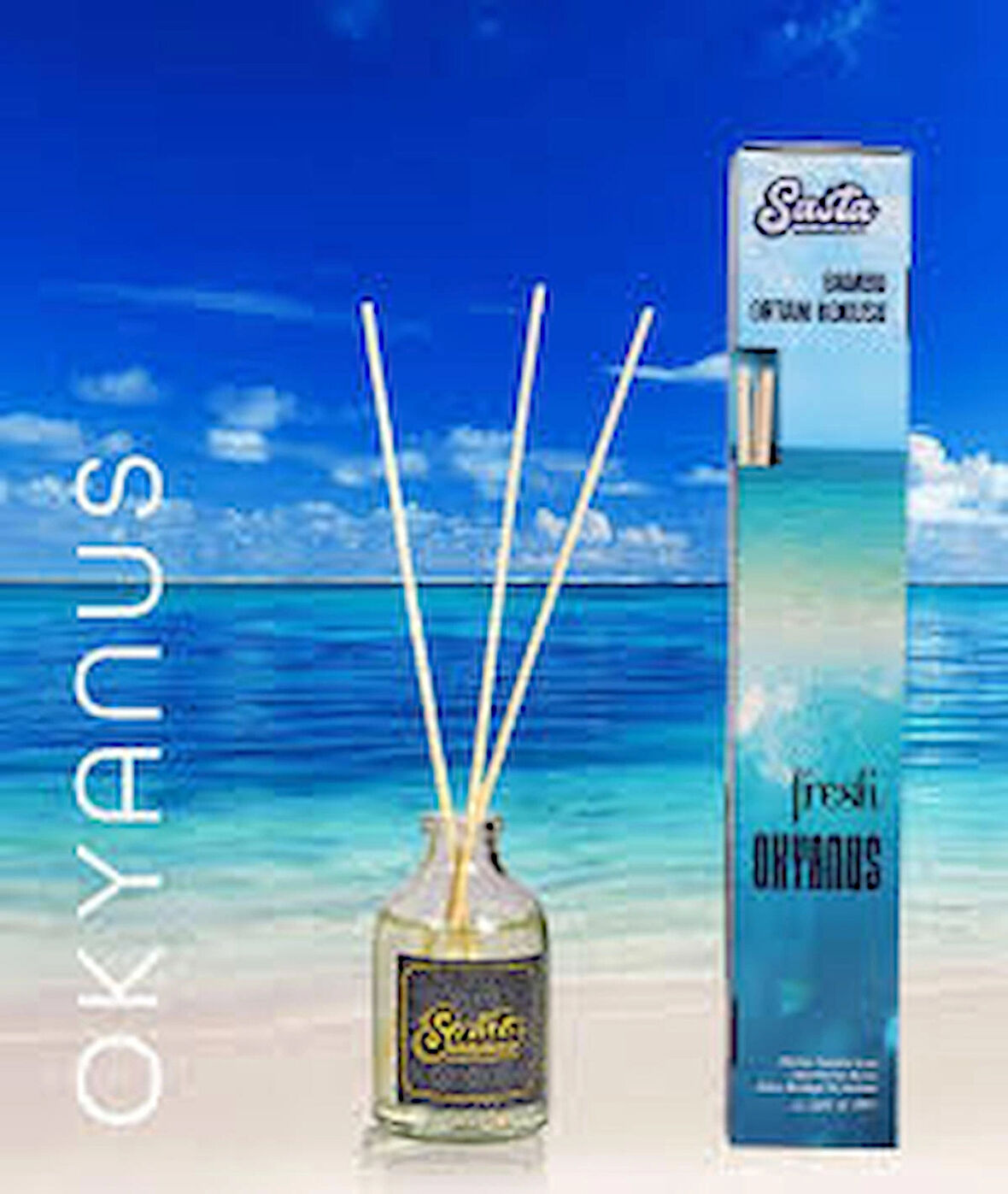 Sasta Okyanus Kokulu Bambu Çubuklu Ortam Kokusu 50 Ml