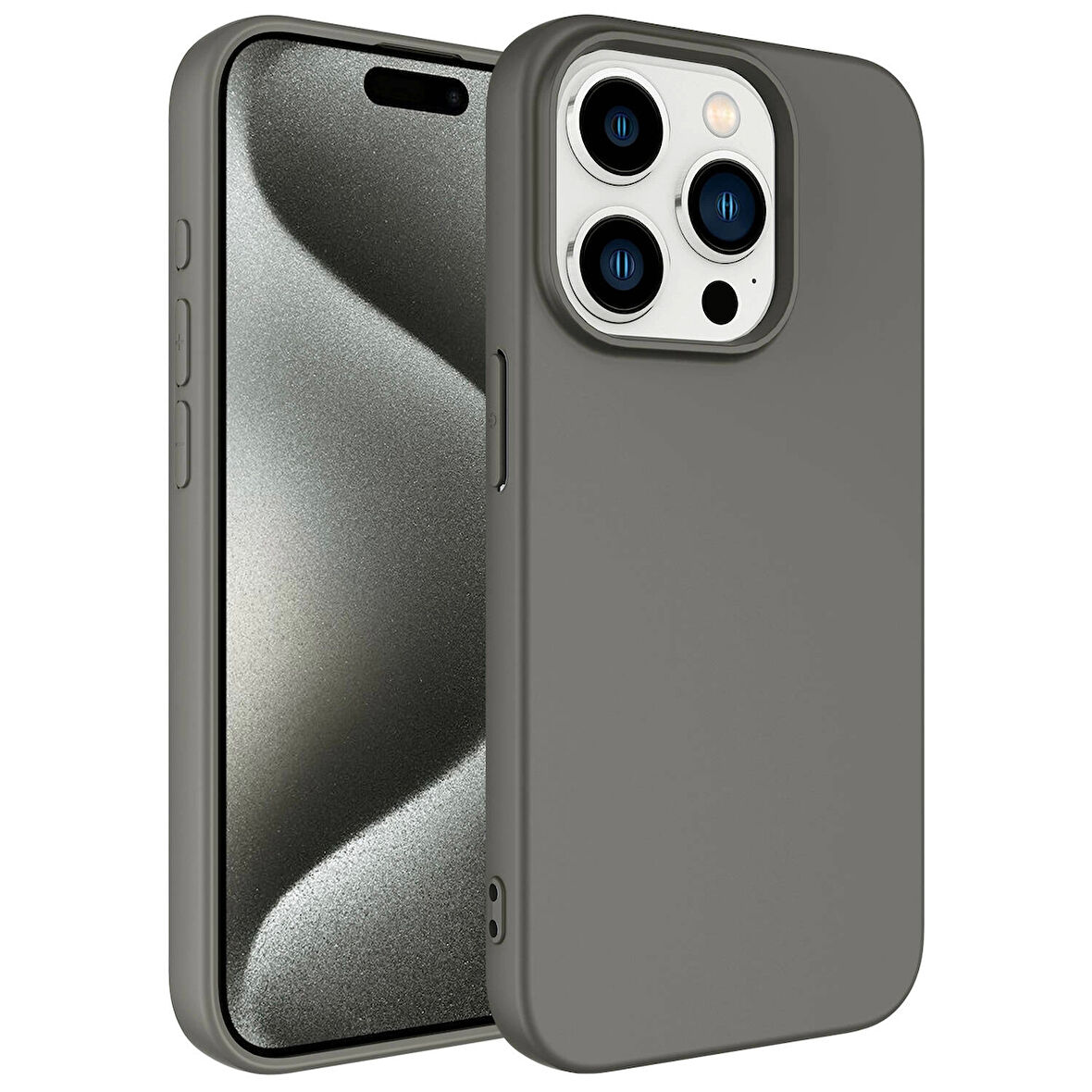 iPhone 15 Pro Uyumlu Kılıf İç Yüzeyi Kadife LSR Lansman Kapak